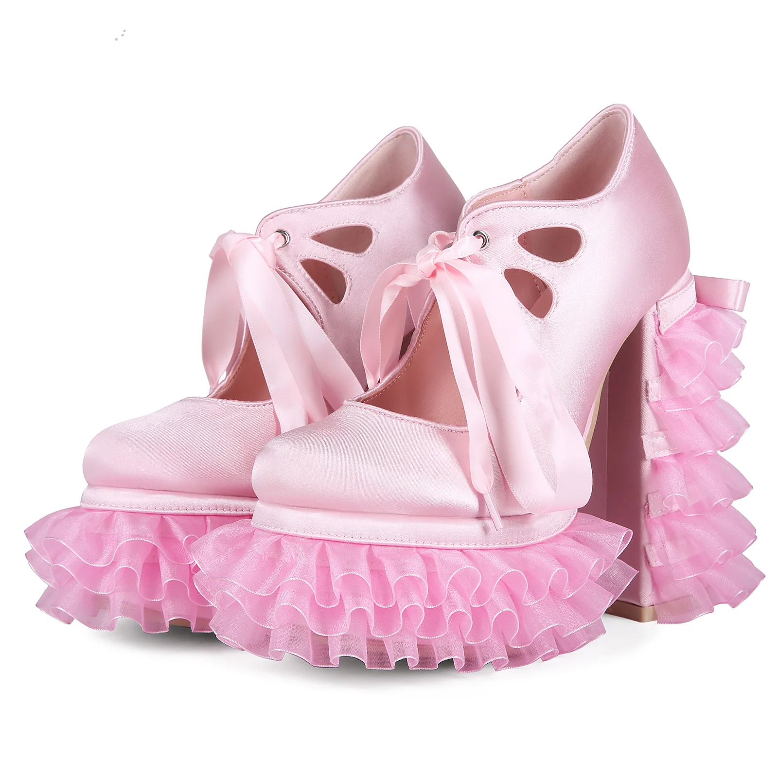 Baby Pink Platform Heels - Image 3