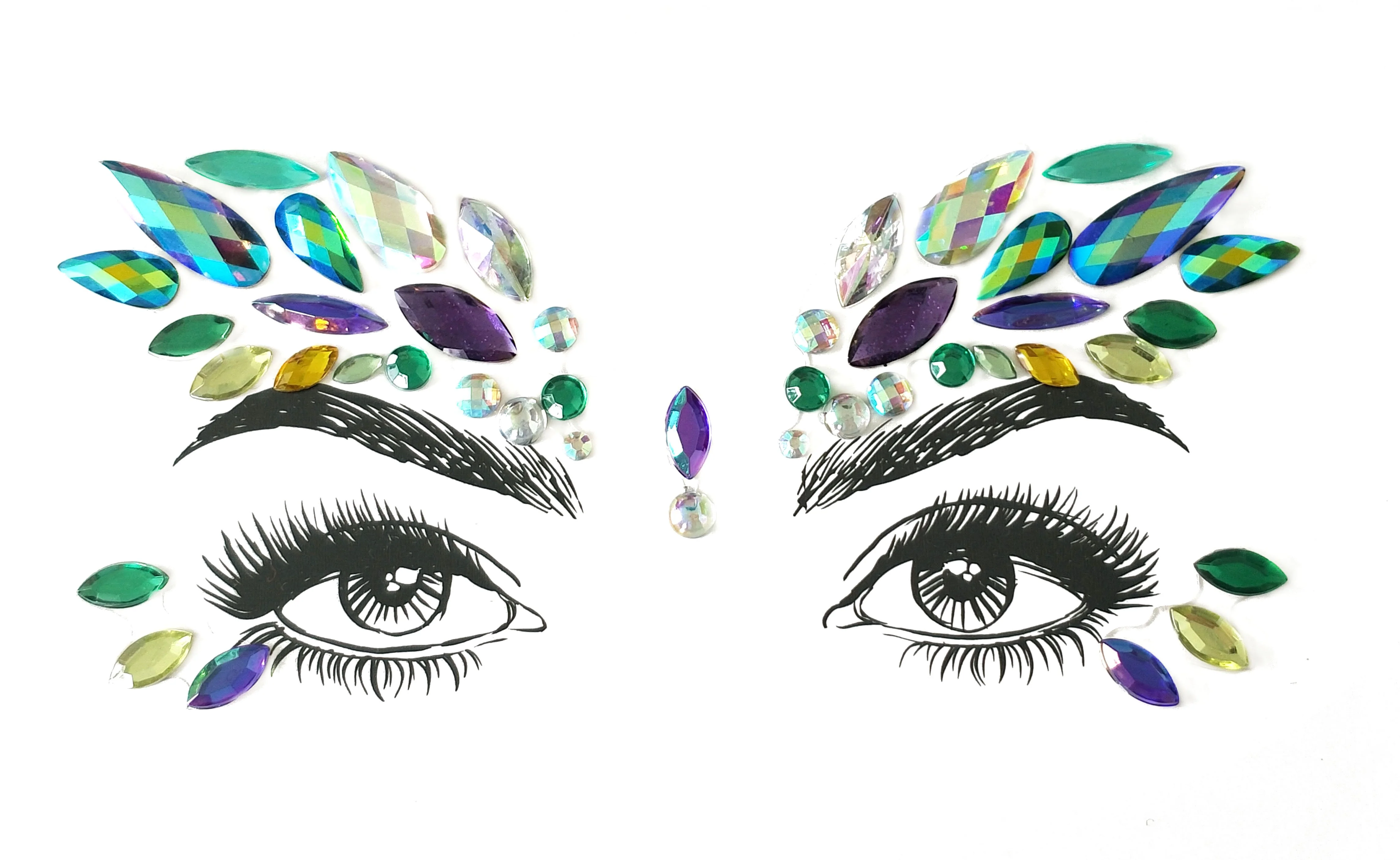 Beach Day Rhinestone Crystal Face Jewels - Image 2