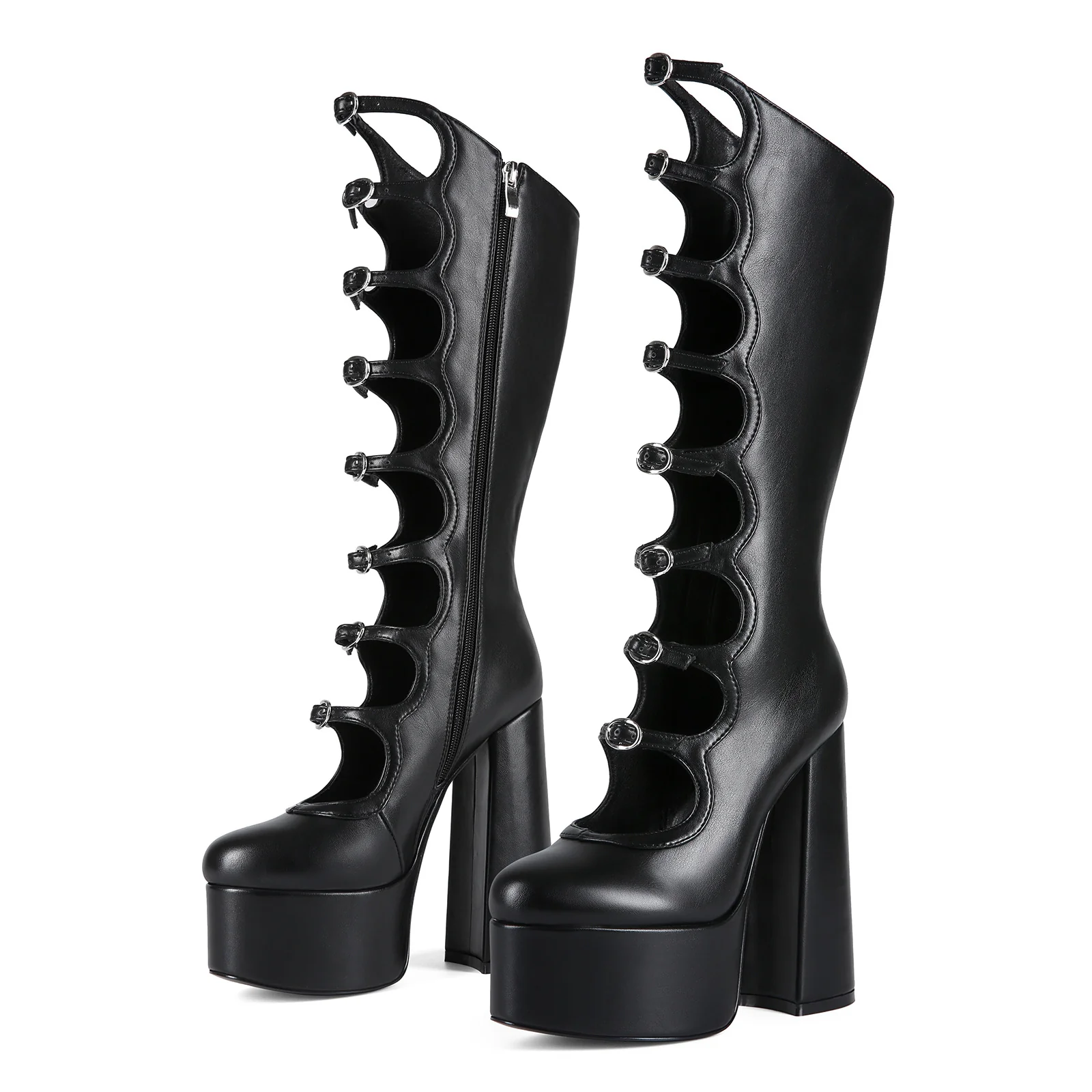 Black Dazzle Platform Boots - Image 6