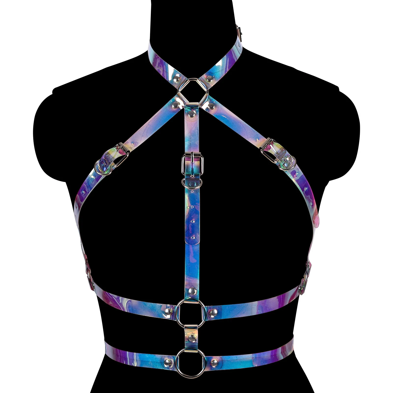 Gossip Vegan Leather Harness Top - Image 10