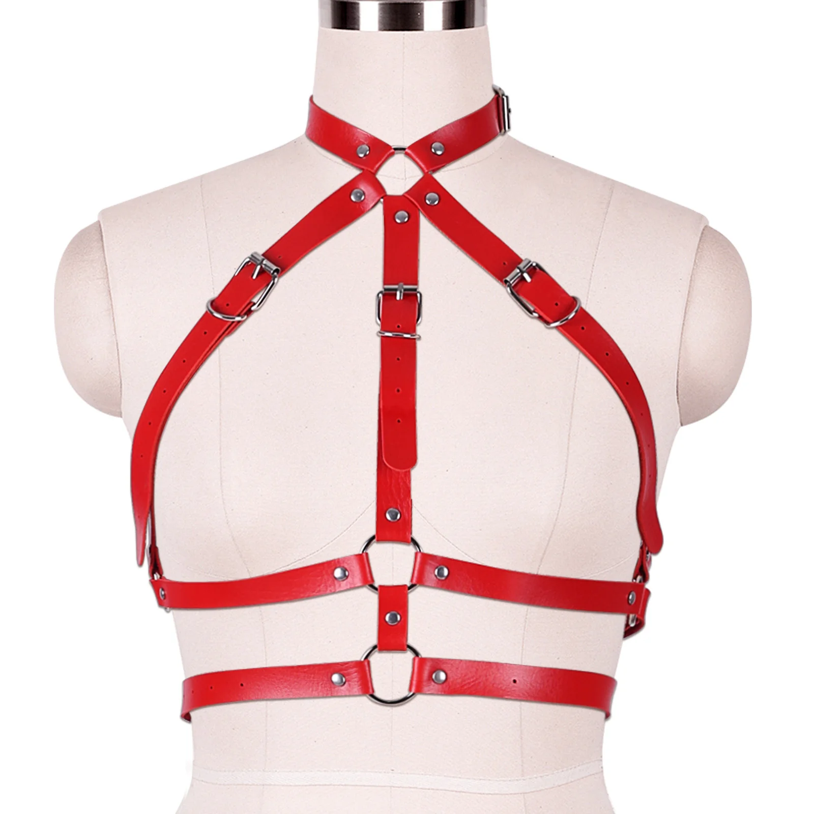 Gossip Vegan Leather Harness Top - Image 4