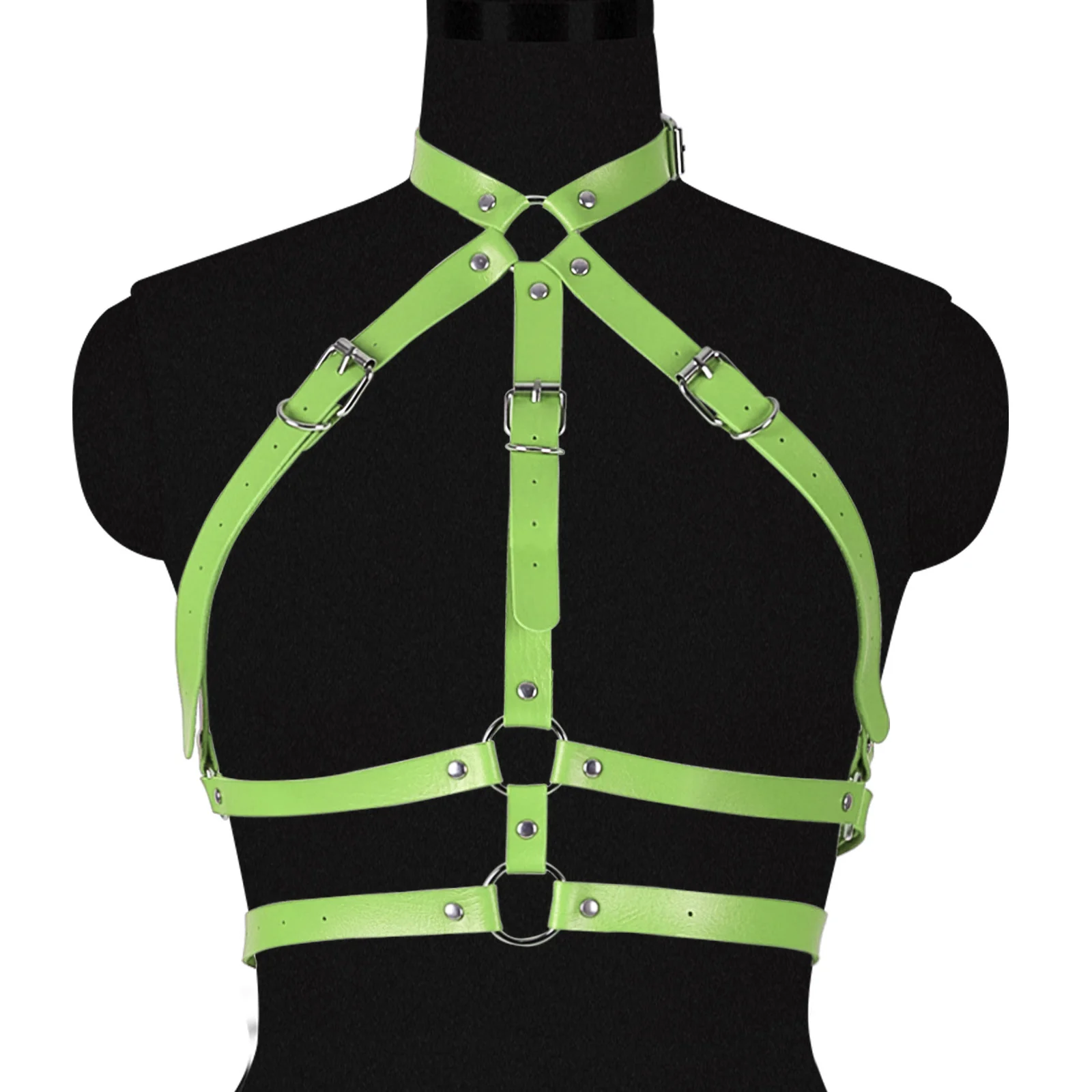 Gossip Vegan Leather Harness Top - Image 6