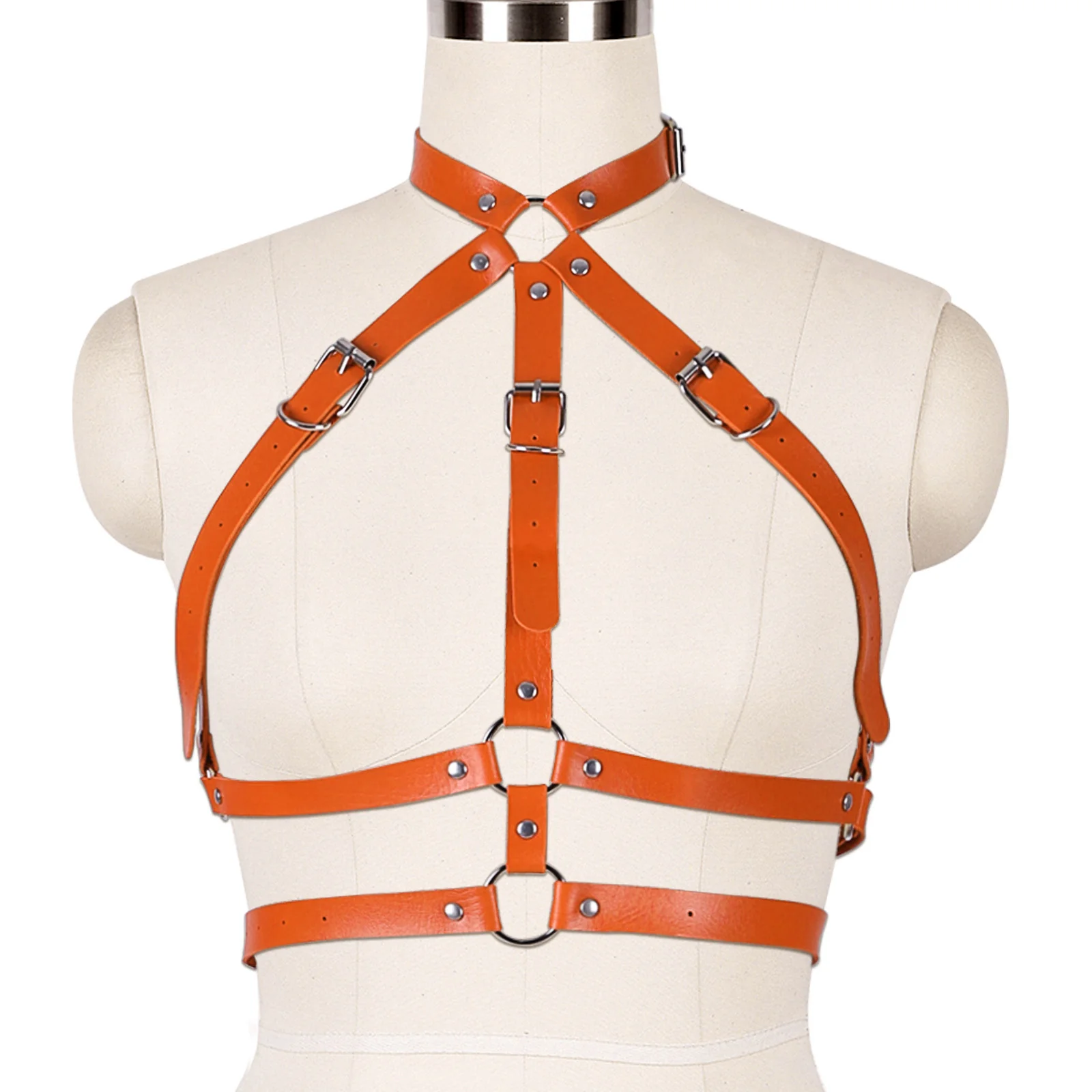 Gossip Vegan Leather Harness Top - Image 7