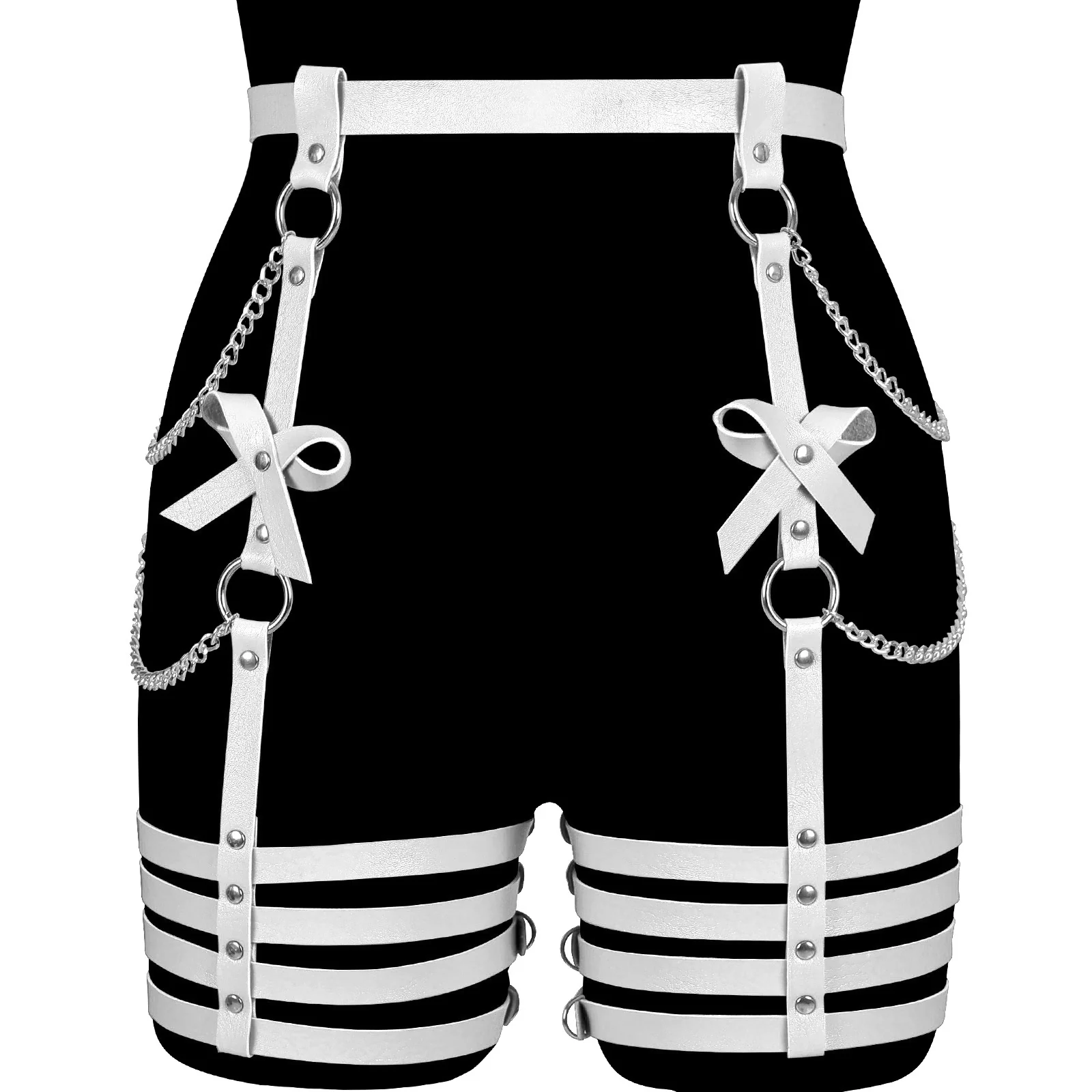 Bow Vegan Leather Leg Harness - Image 5