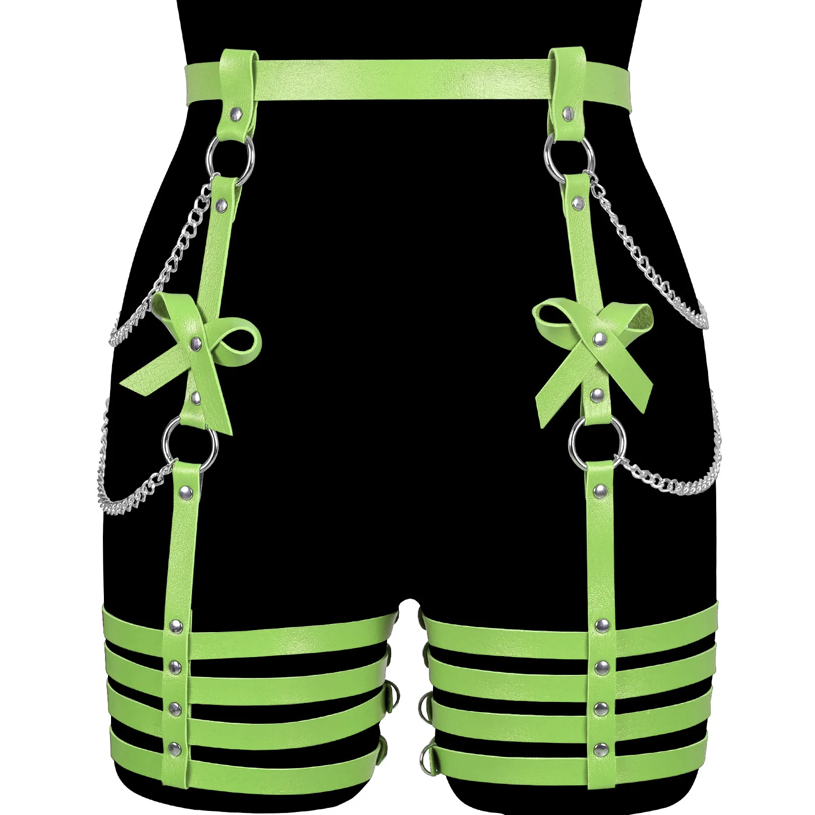 Bow Vegan Leather Leg Harness - Image 8
