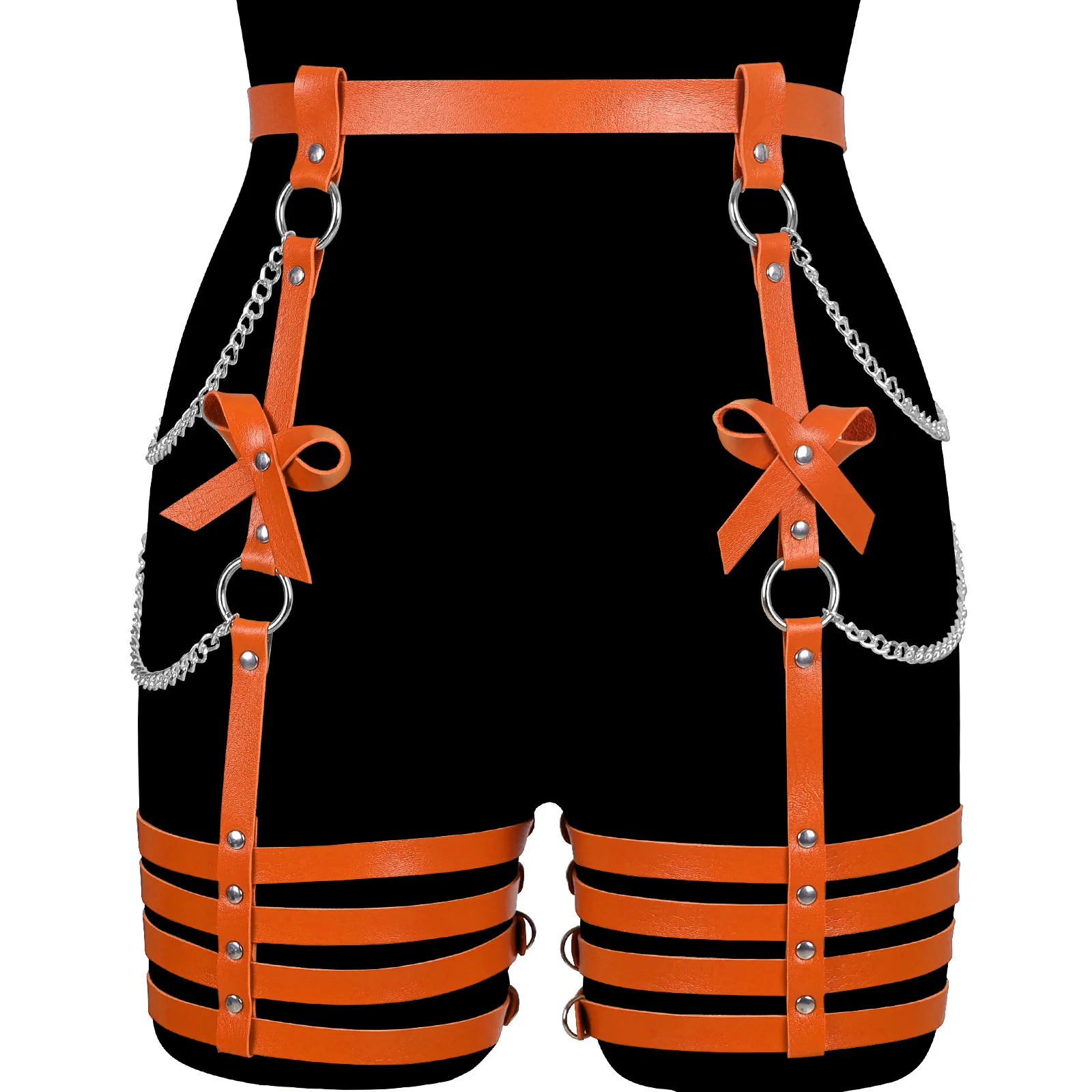 Bow Vegan Leather Leg Harness - Image 9