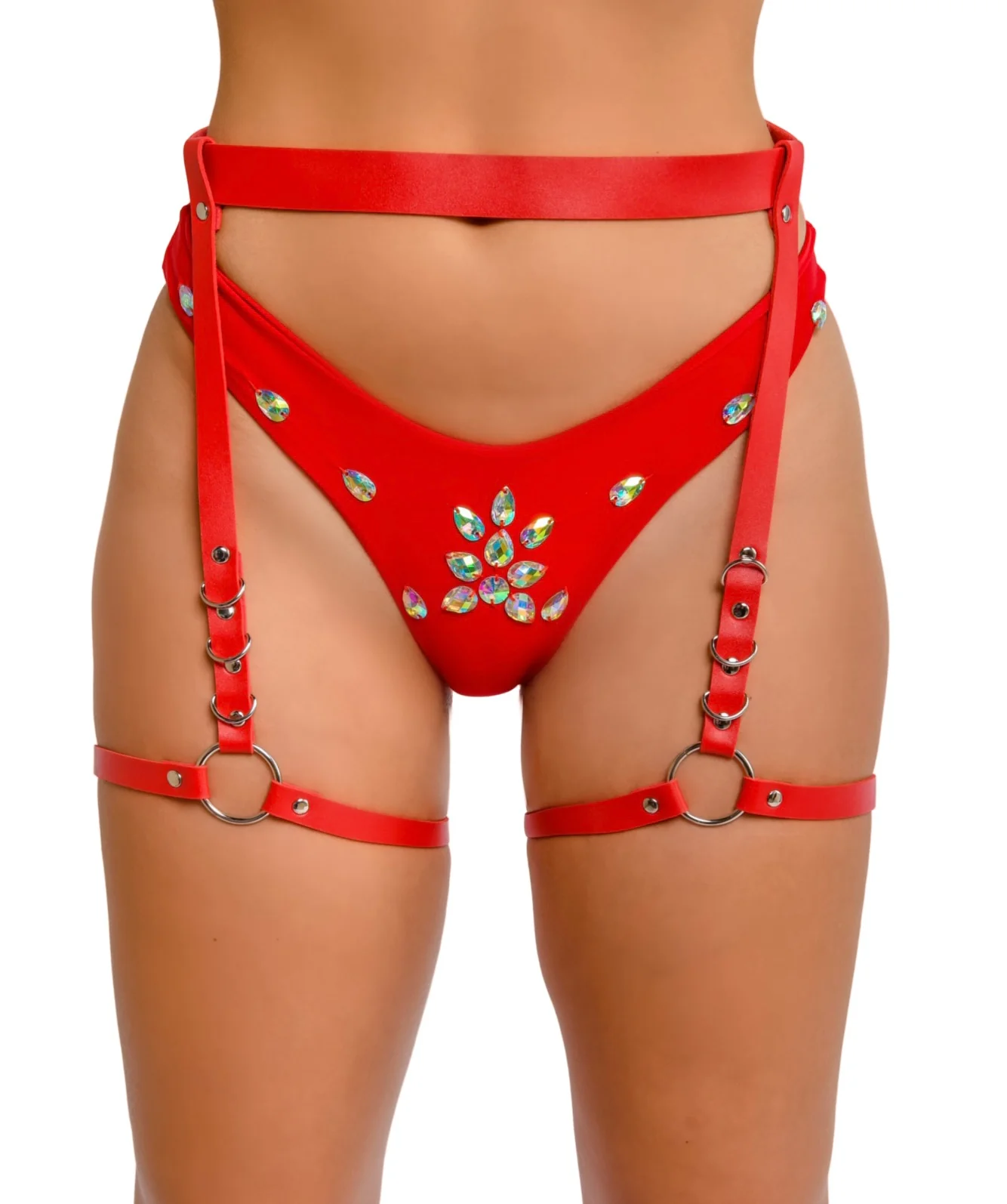 Classic Vegan Leather Leg Harness
