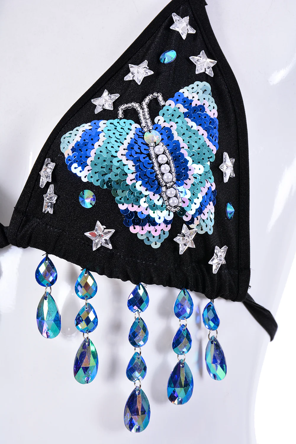 Hand Stitched Sequin Set- Royal Blue Butterfly - Image 8