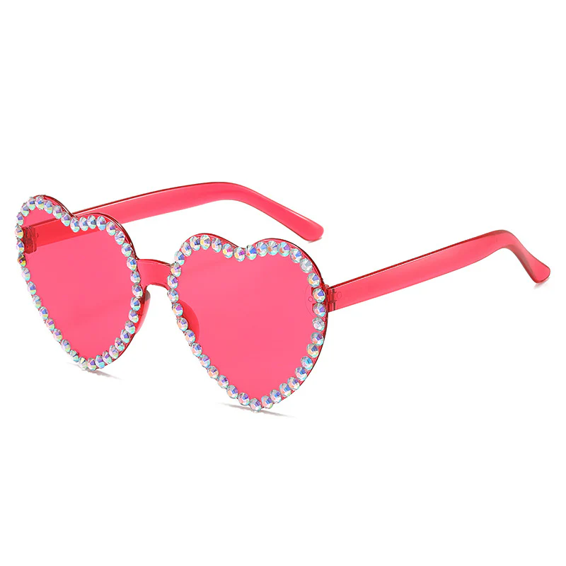 Rhinestone Heart Sunglasses - Image 4