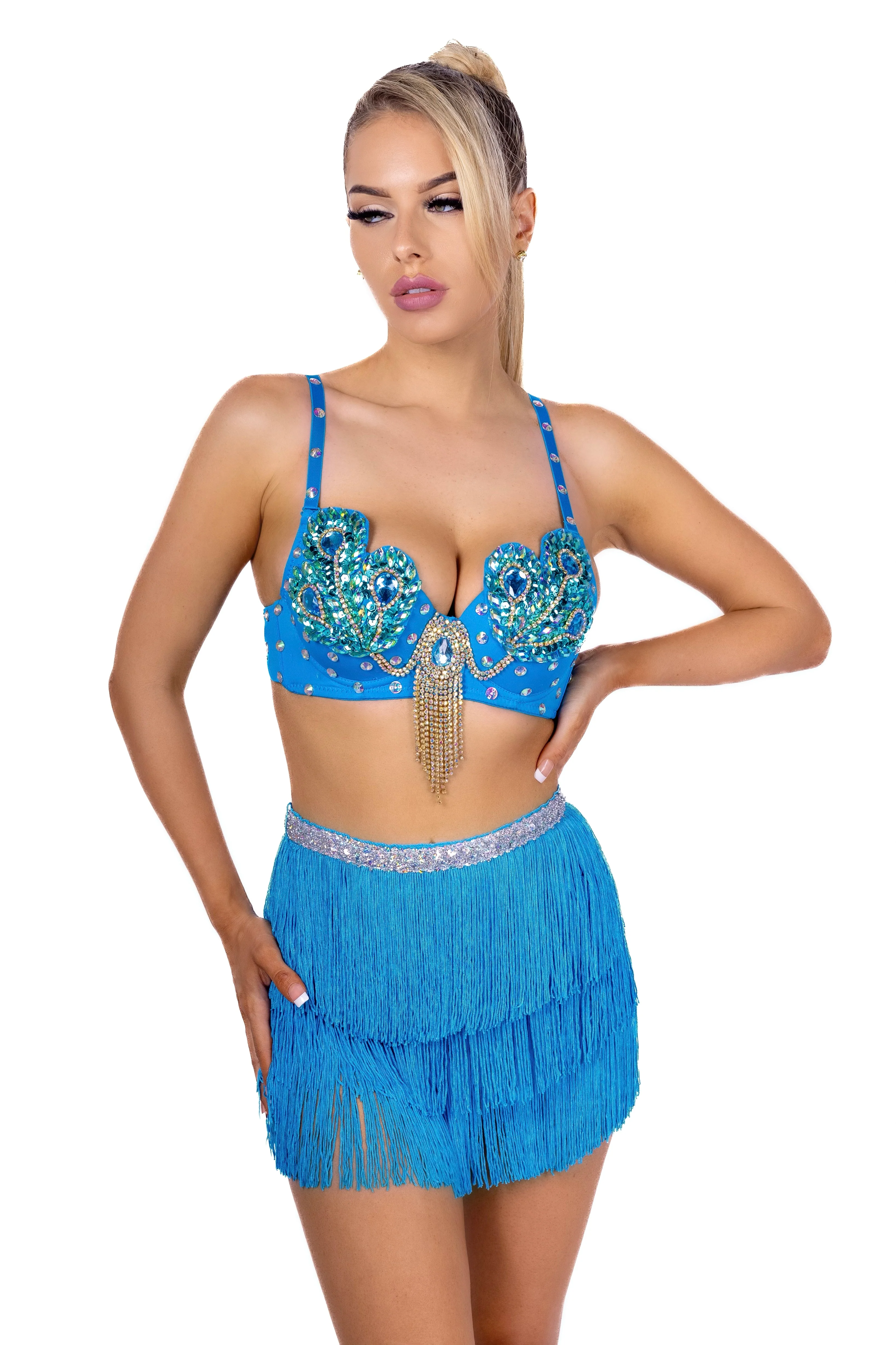 Blue Tassel Skirt - Image 3