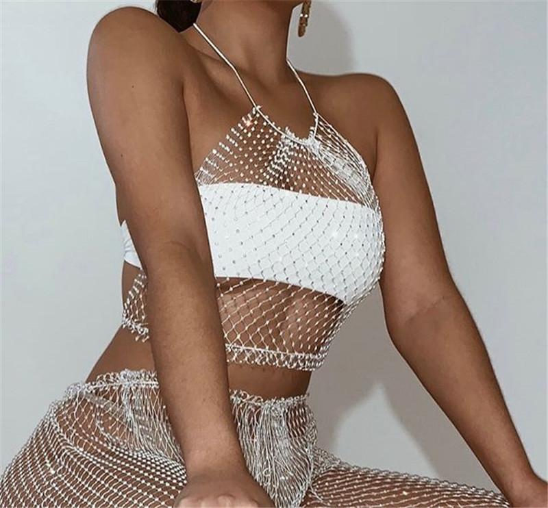Body Jewelry - Crystal Black Fishnet Set - Image 4