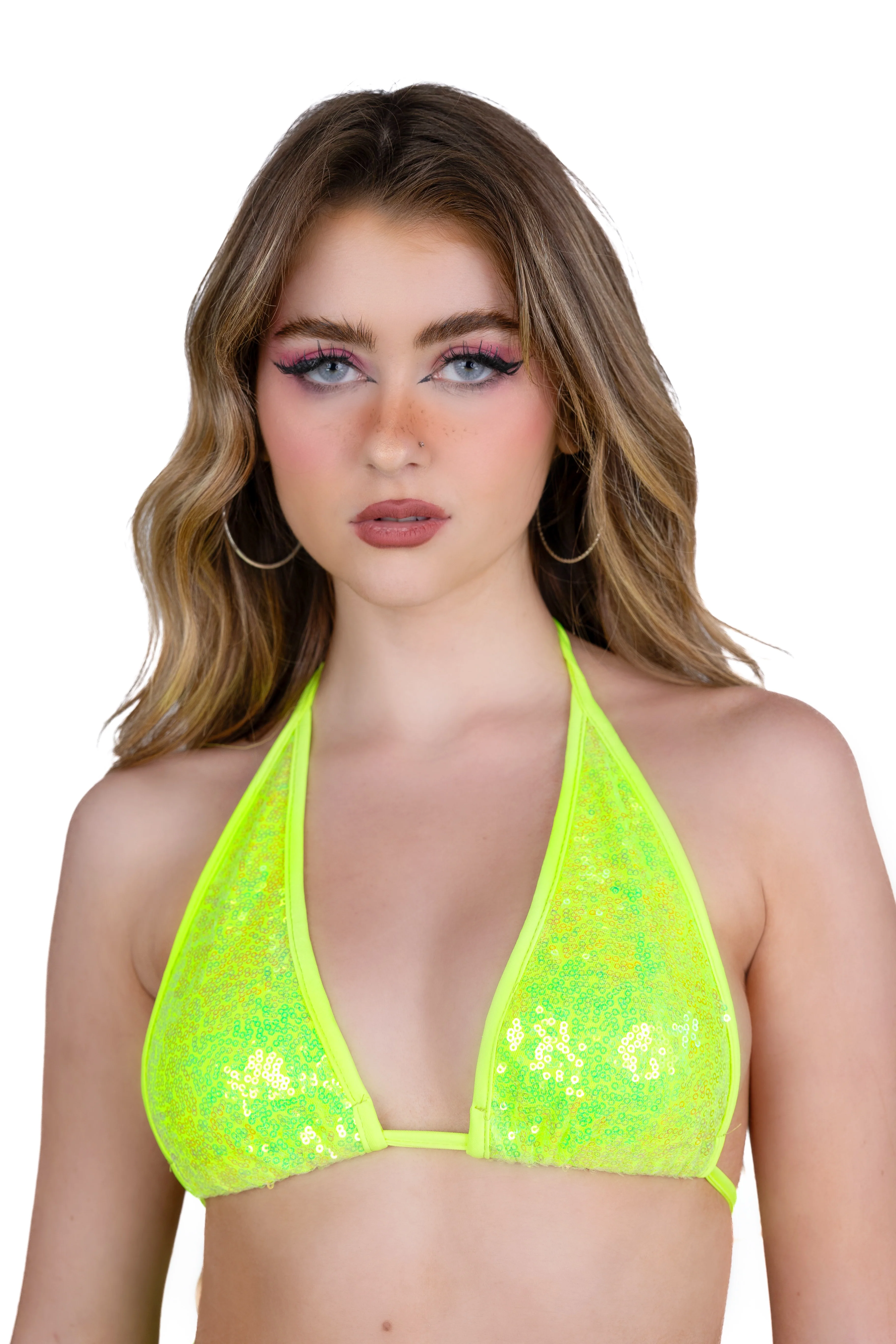 Lime Goddess Sequin Top - Image 2
