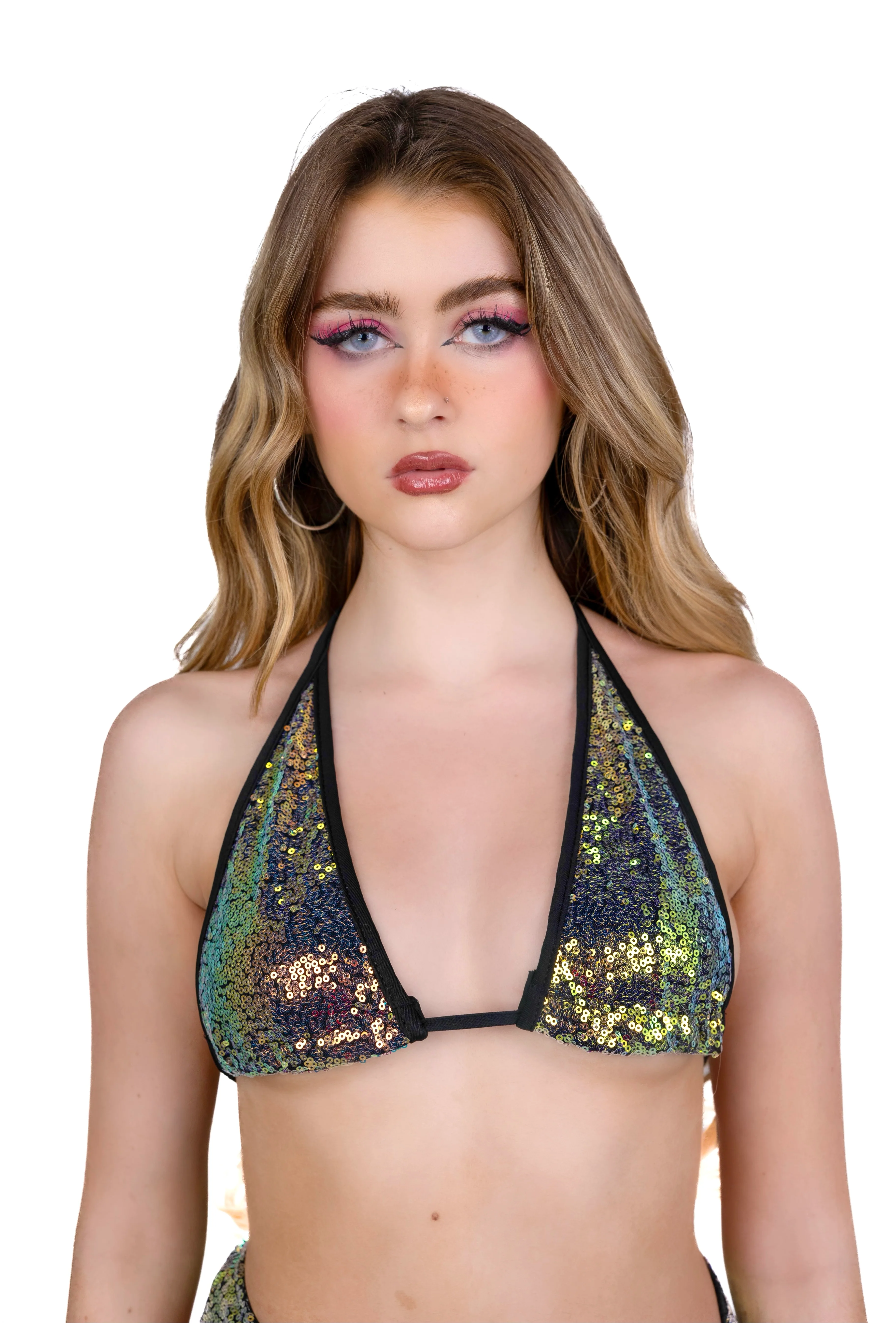 Sapphire Goddess Sequin Top