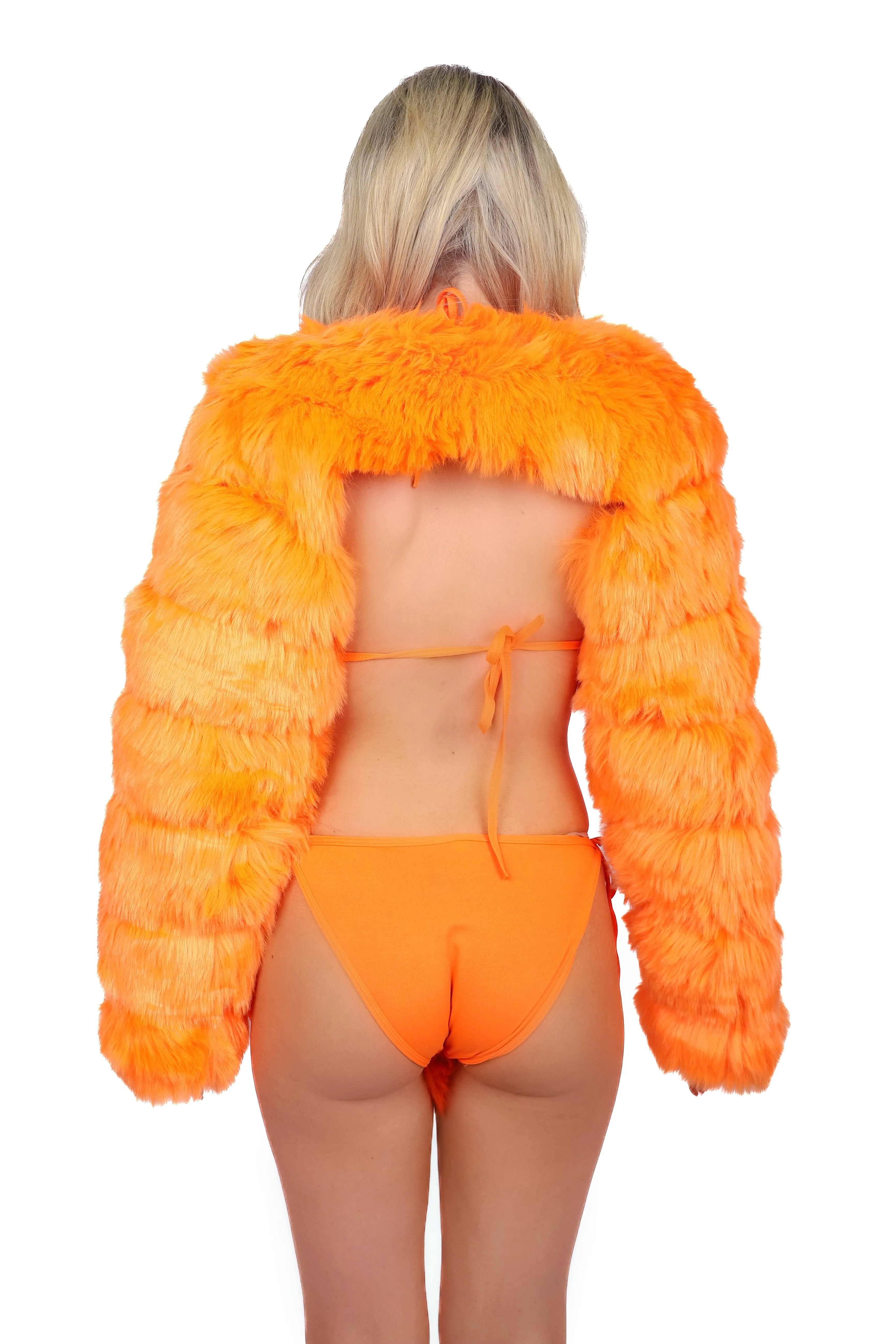 FULL OUTFIT- Orange Fuzzy (3 pcs) - Image 3