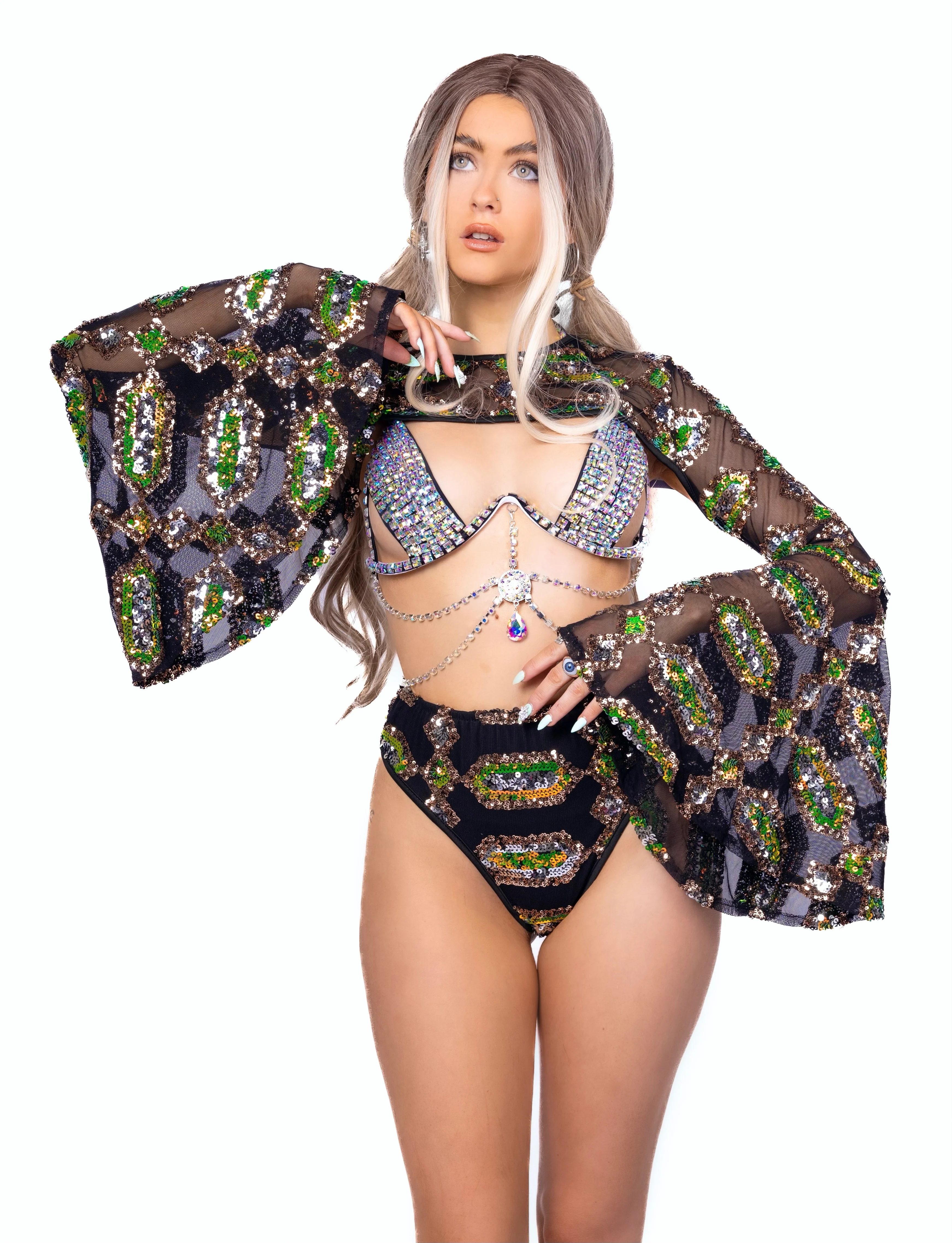 FULL OUTFIT- Cosmic Emerald (3 pcs)