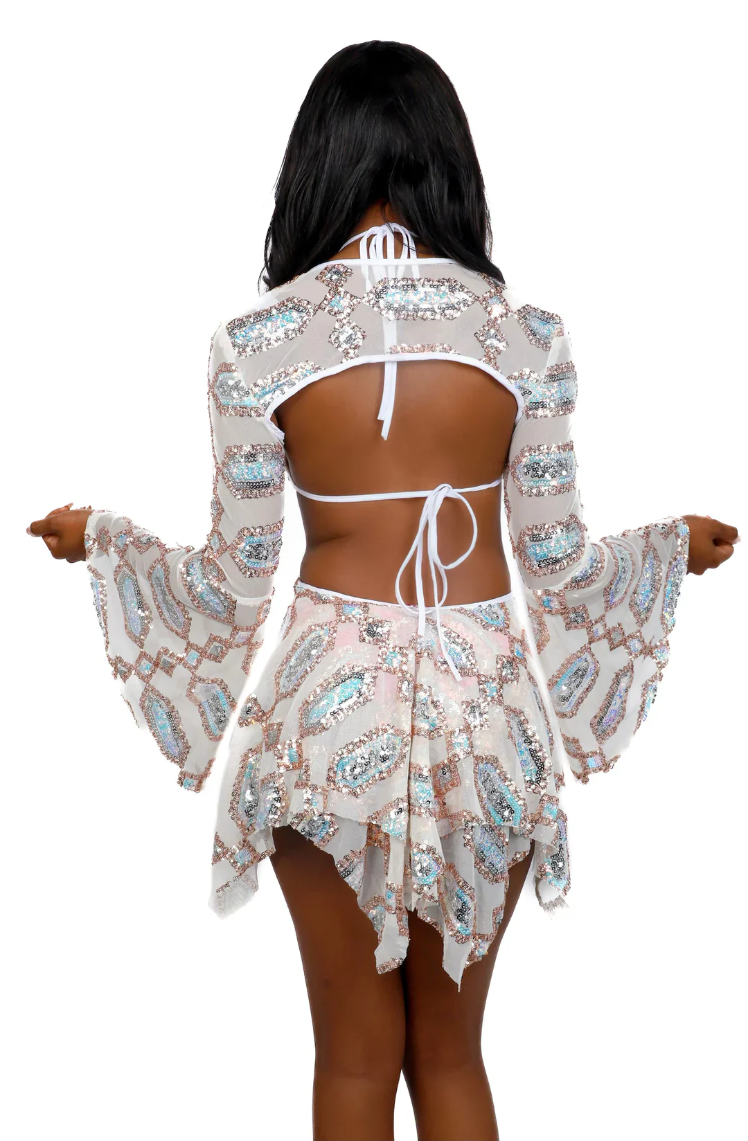 Moonstone Sequin Goddess Dress - Image 10
