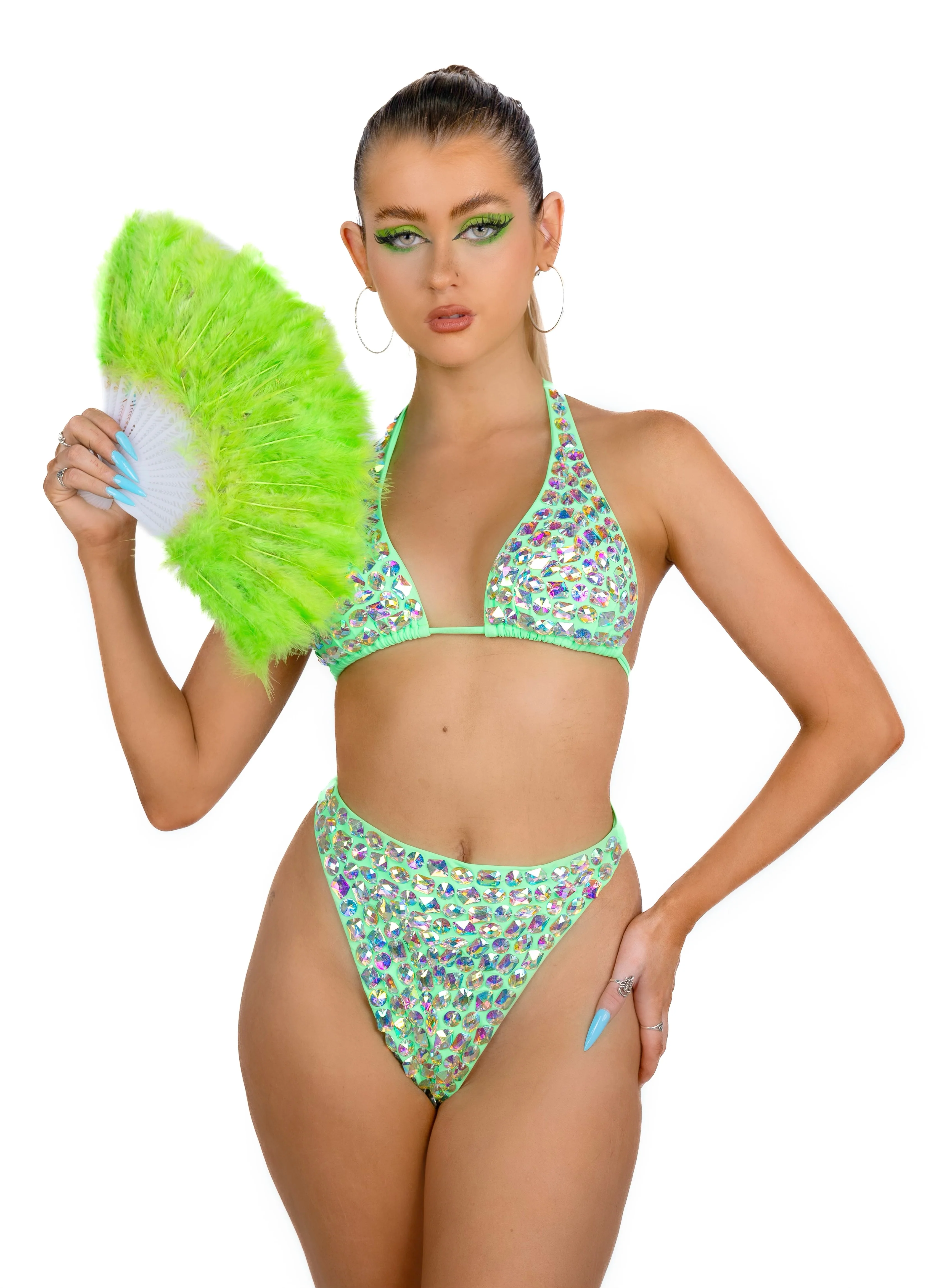 Fuzzy Fur Fan - Lime - Image 2