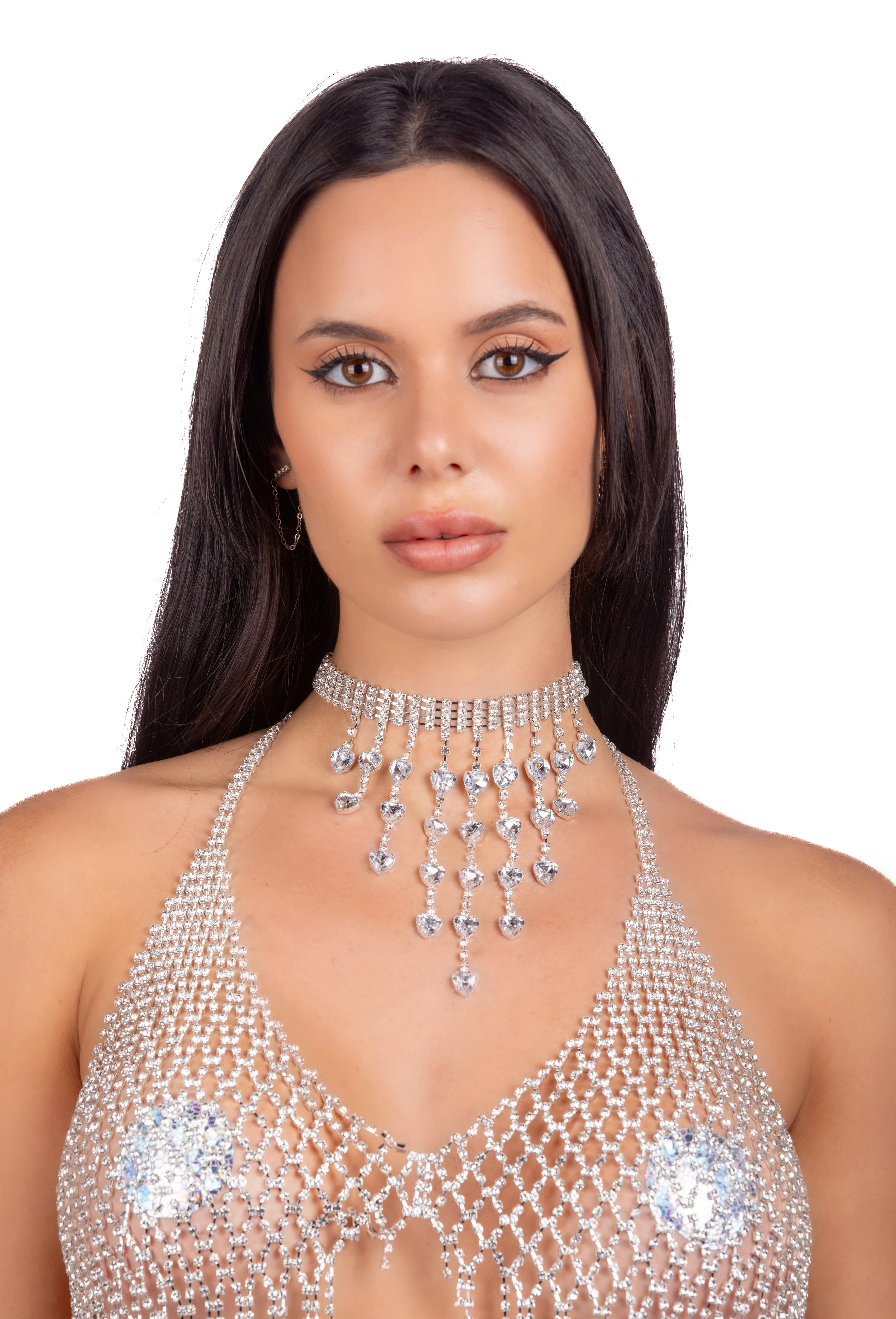 Silver Cosmic Rhinestone Necklace - Image 2