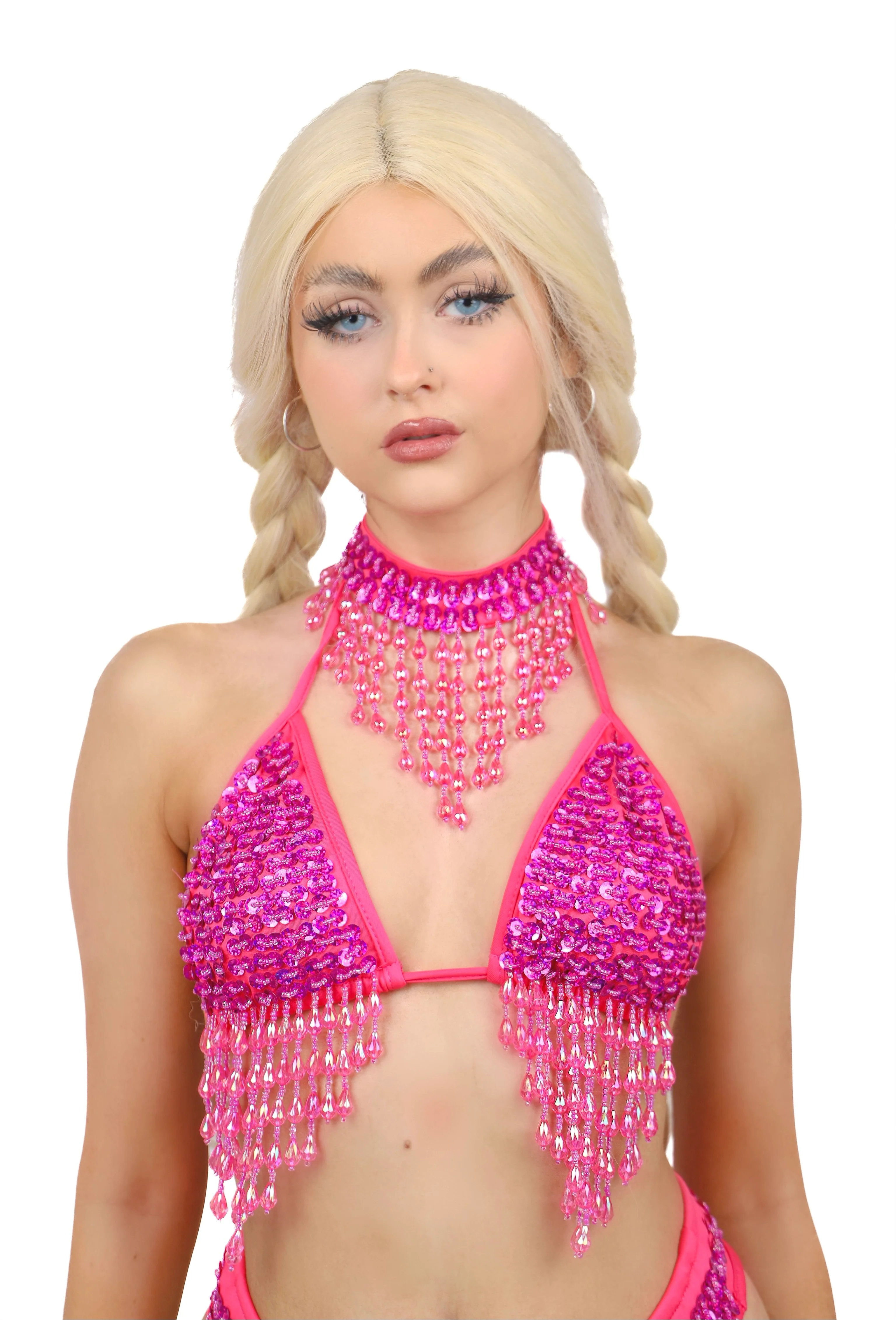 Hand Stitched Sequin Set- Magenta - Image 10