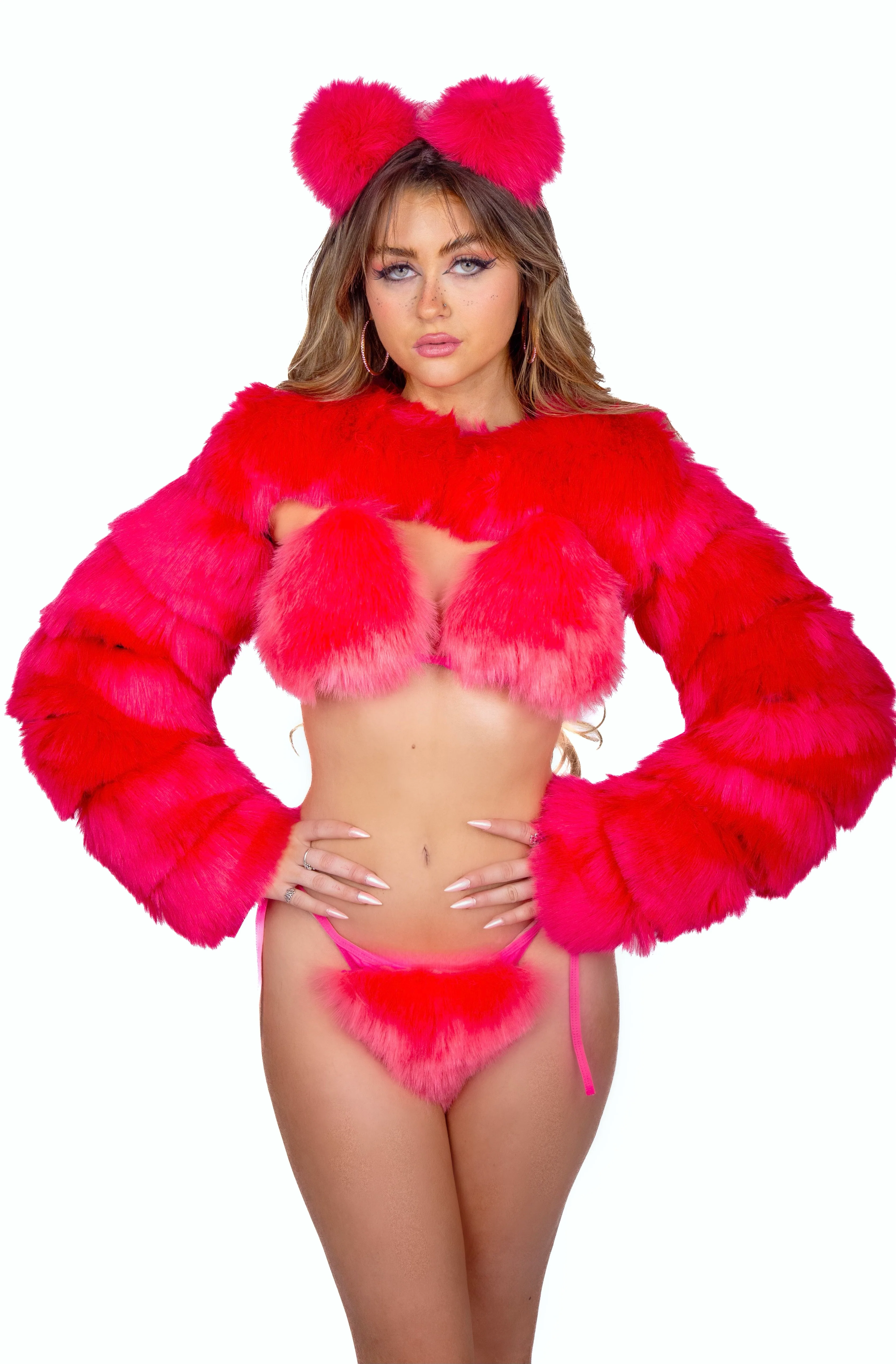 Berry Pink Puffy Arm Sleeves