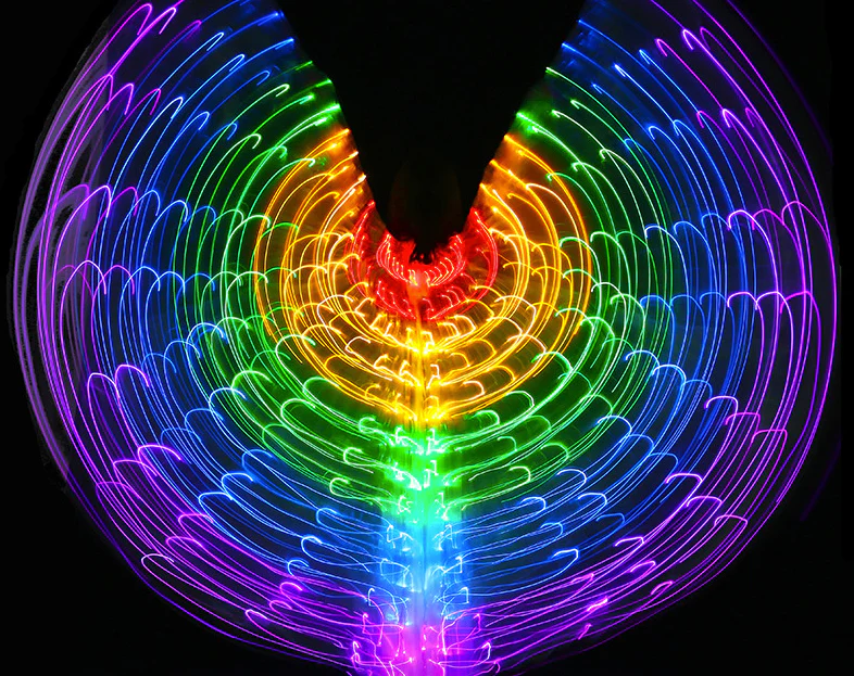 Rainbow LED Butterfly Wings (300 Lights, Batteries Not Included) - Image 2