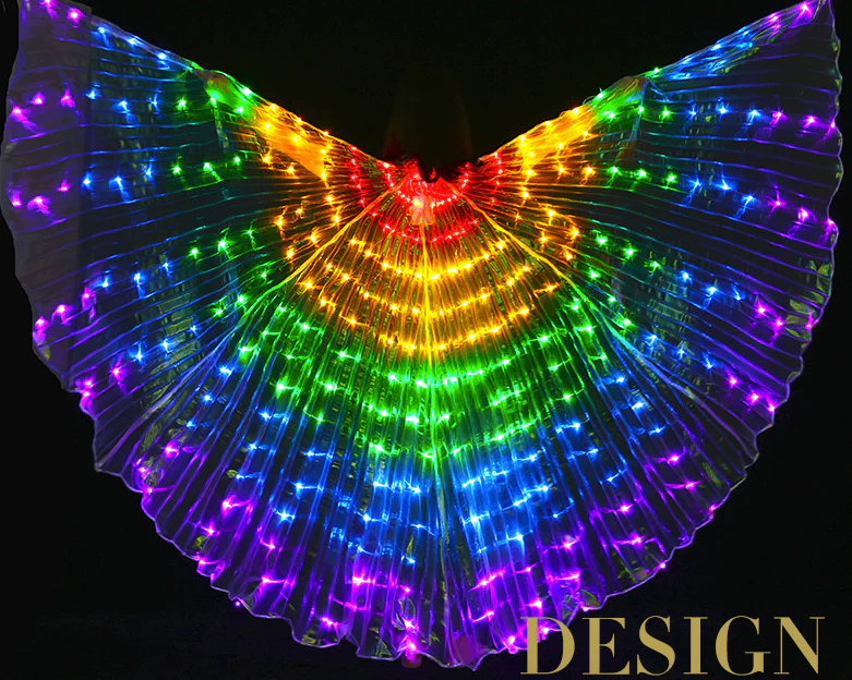 Rainbow LED Butterfly Wings (300 Lights, Batteries Not Included) - Image 4
