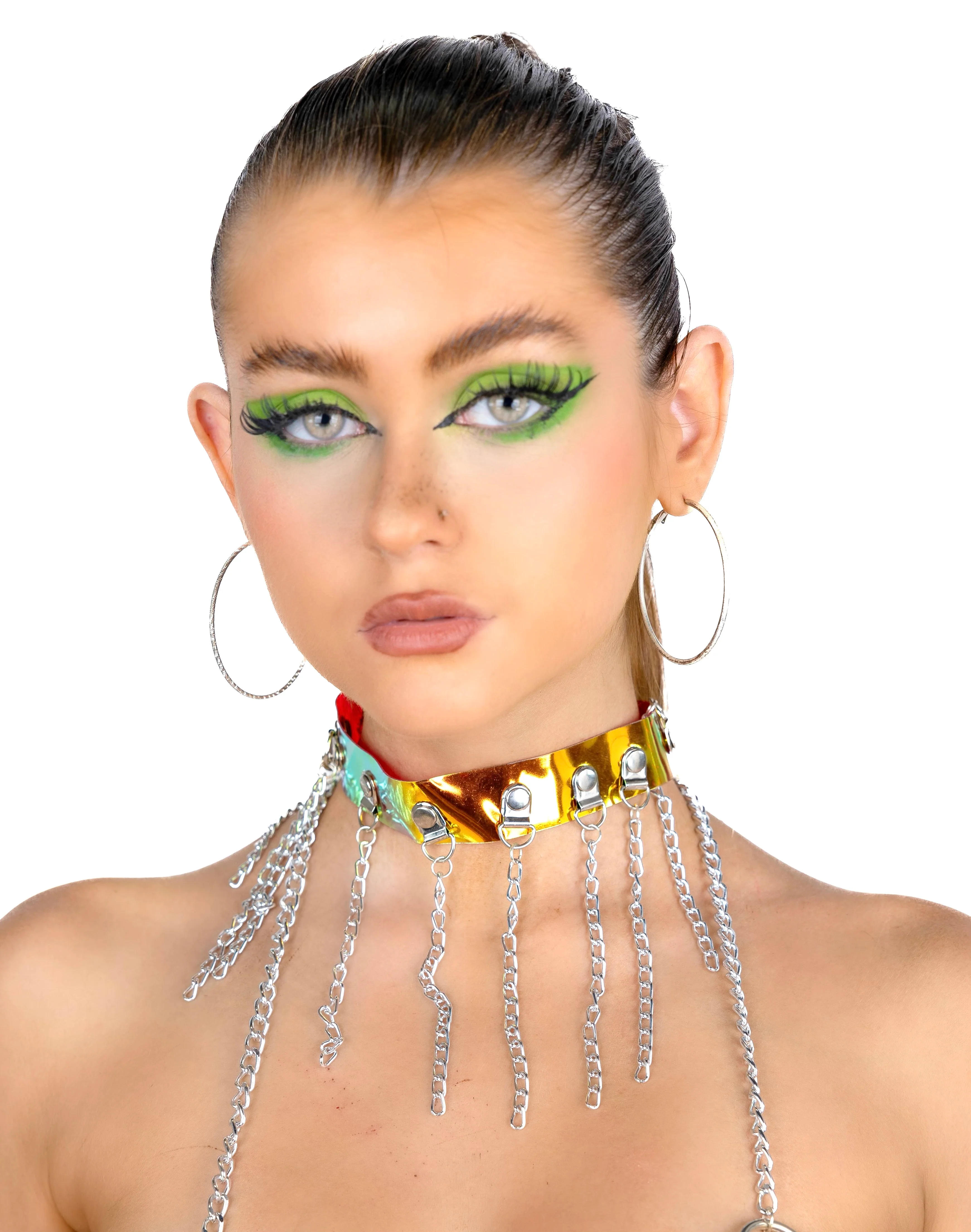 Gold Holographic Chain Choker
