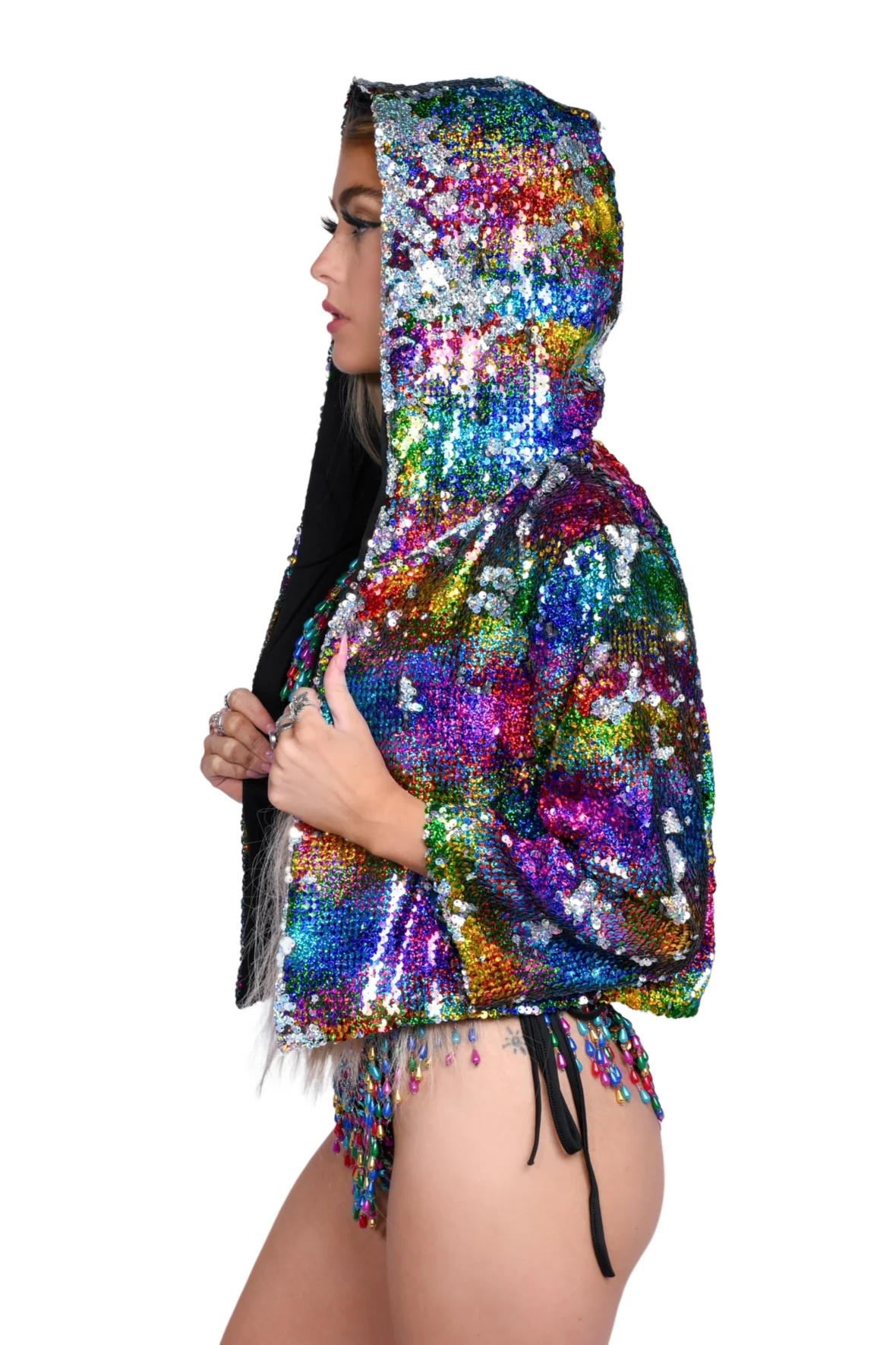 Reversible Sequin Jacket - Dreamy Rainbow - Image 2