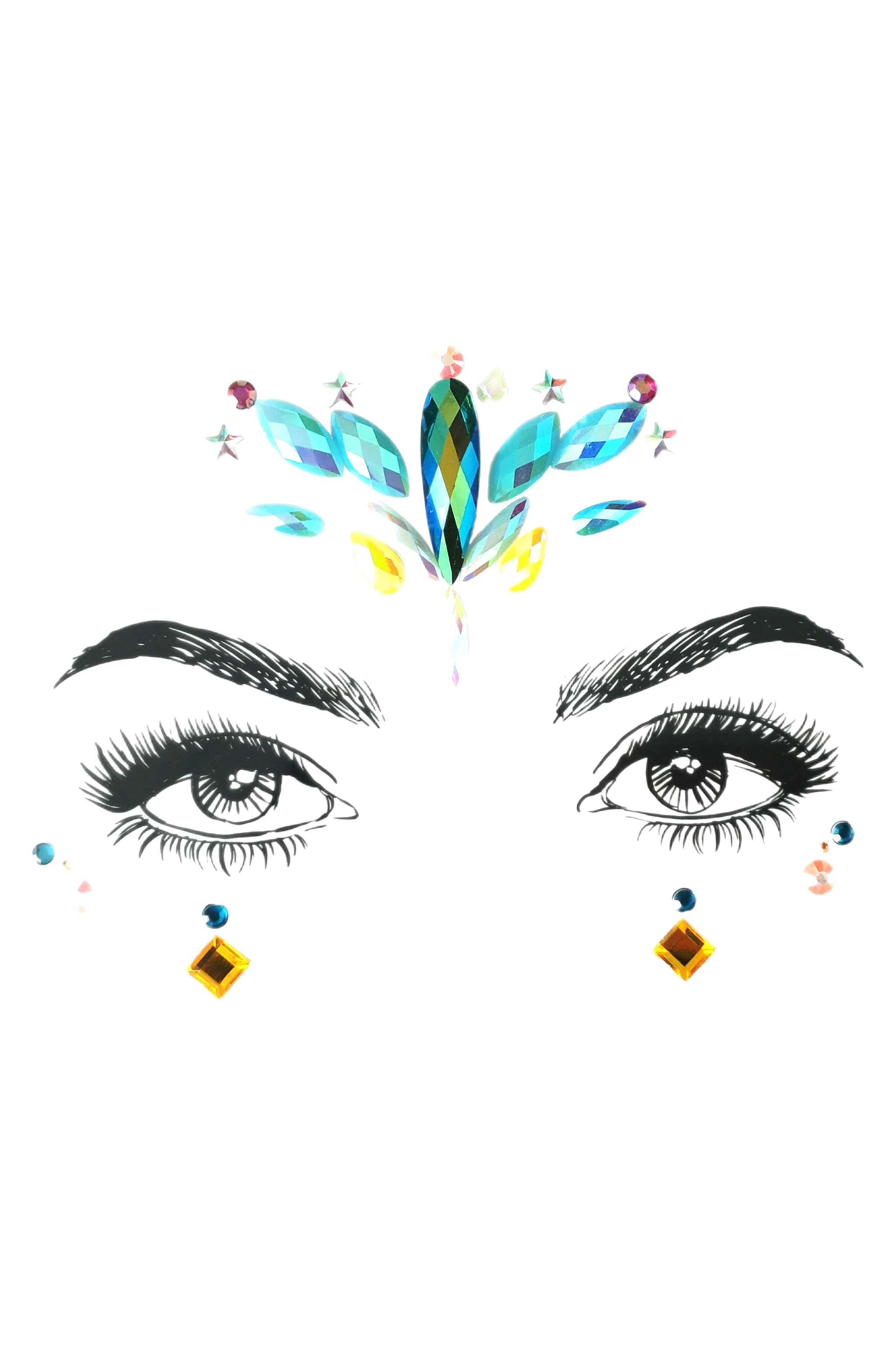 Creamy Sunday Rhinestone Crystal Face Jewels