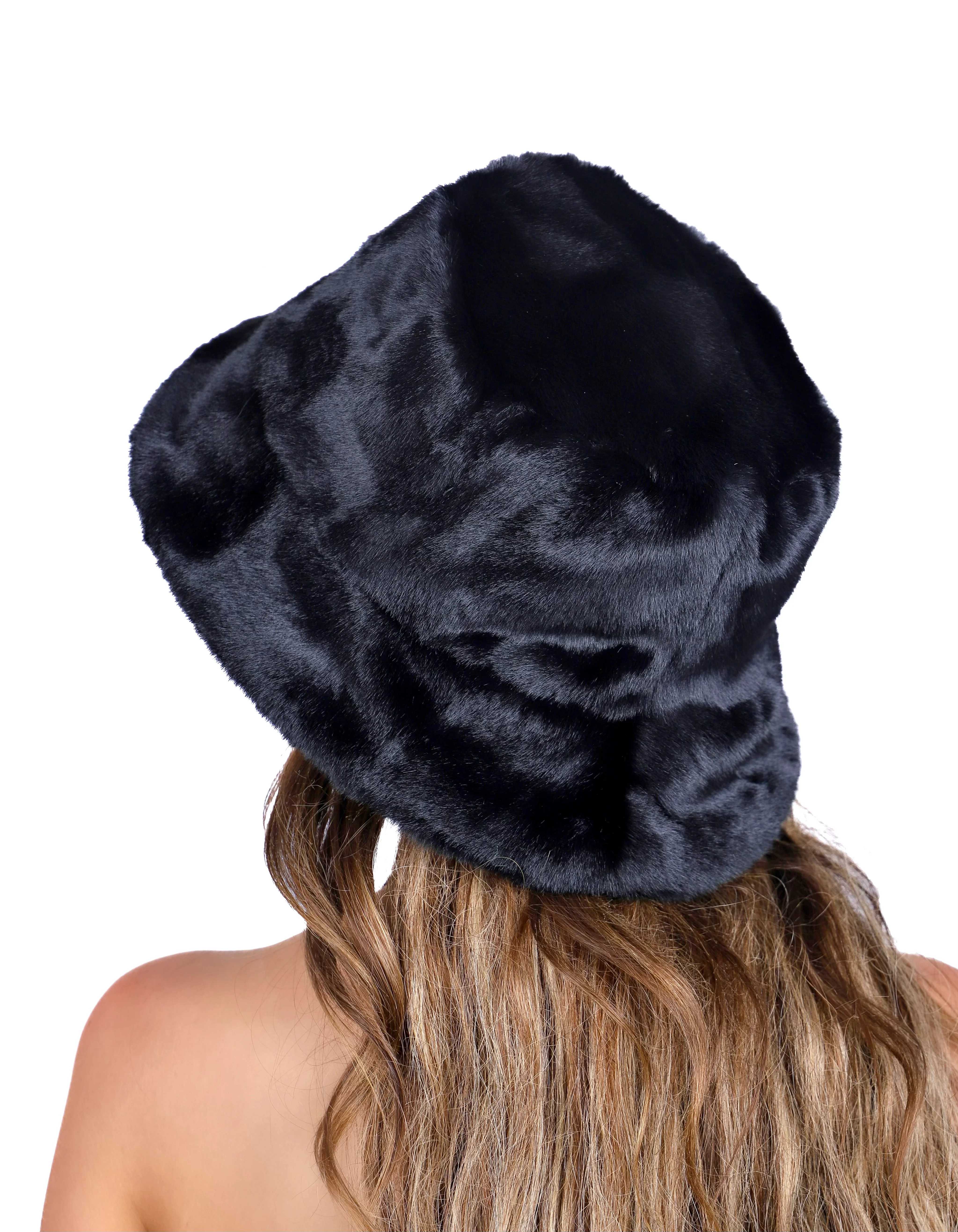 Black Fuzzy Hat - Image 2