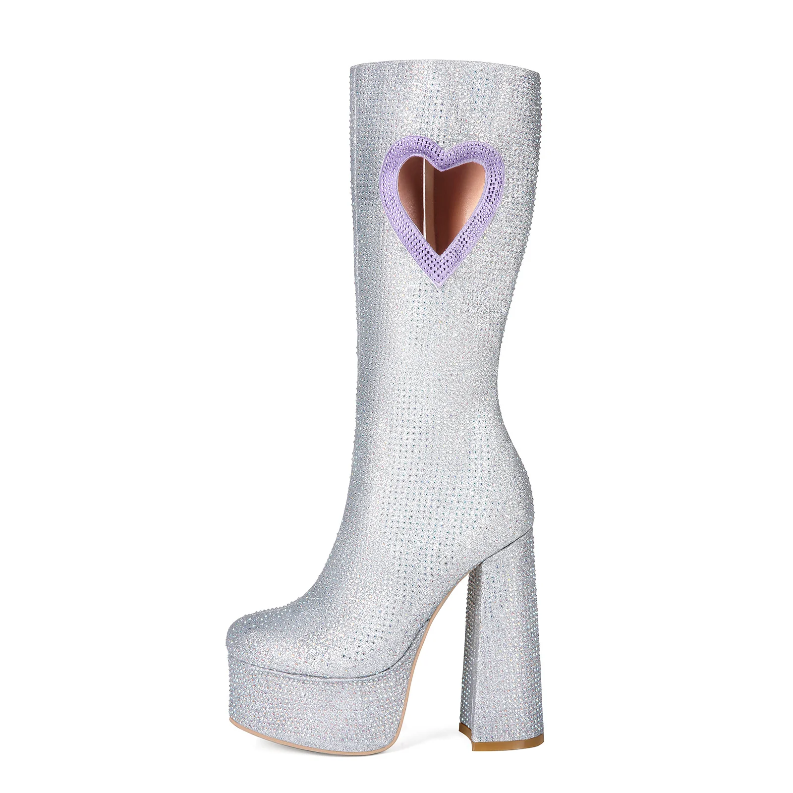 Dazzle Rhinestone Platform Boots - Image 2