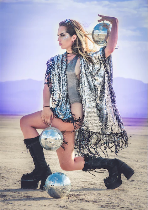 Disco Sequin Tassel Kimono - Disco Ball - Image 3