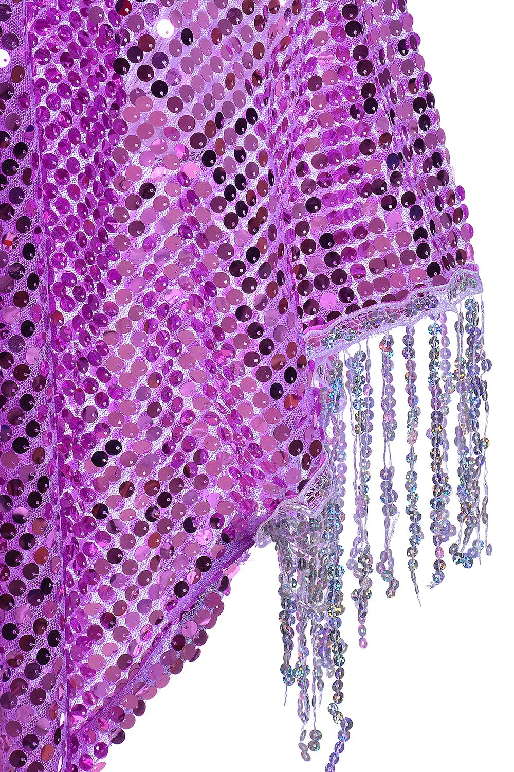Disco Sequin Tassel Kimono - Fuchsia - Image 3