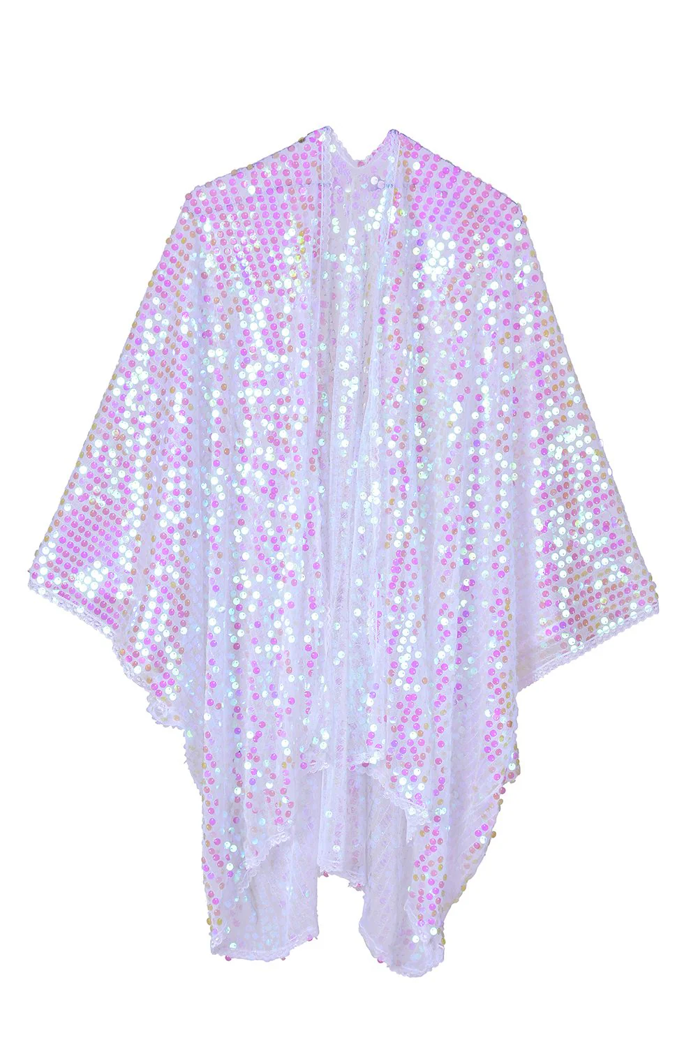 Disco Sequin Kimono - Pink Iridescent - Image 3