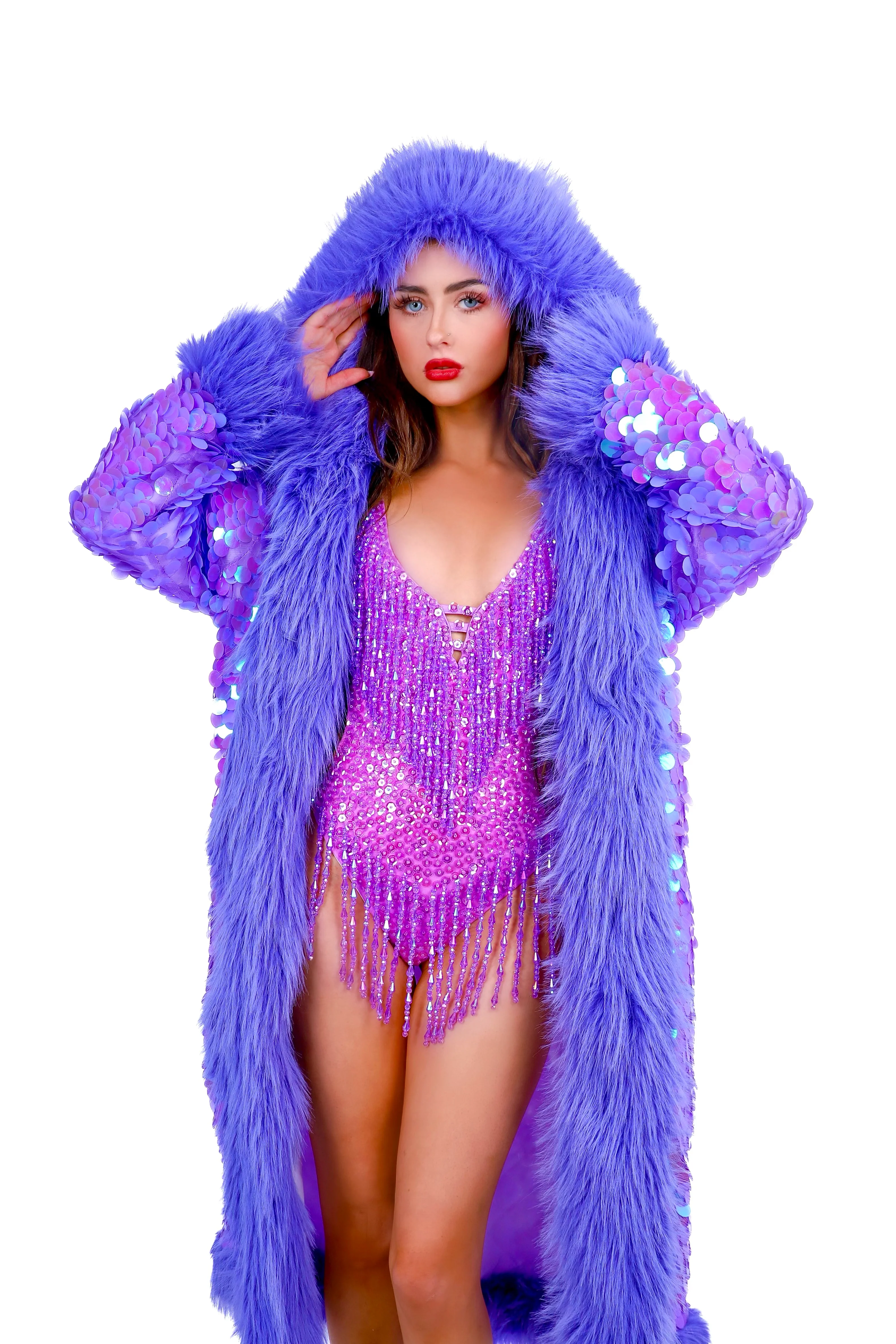 FULL OUTFIT- Magic Lavender Fuzzy Disco (2 pcs) - Image 3