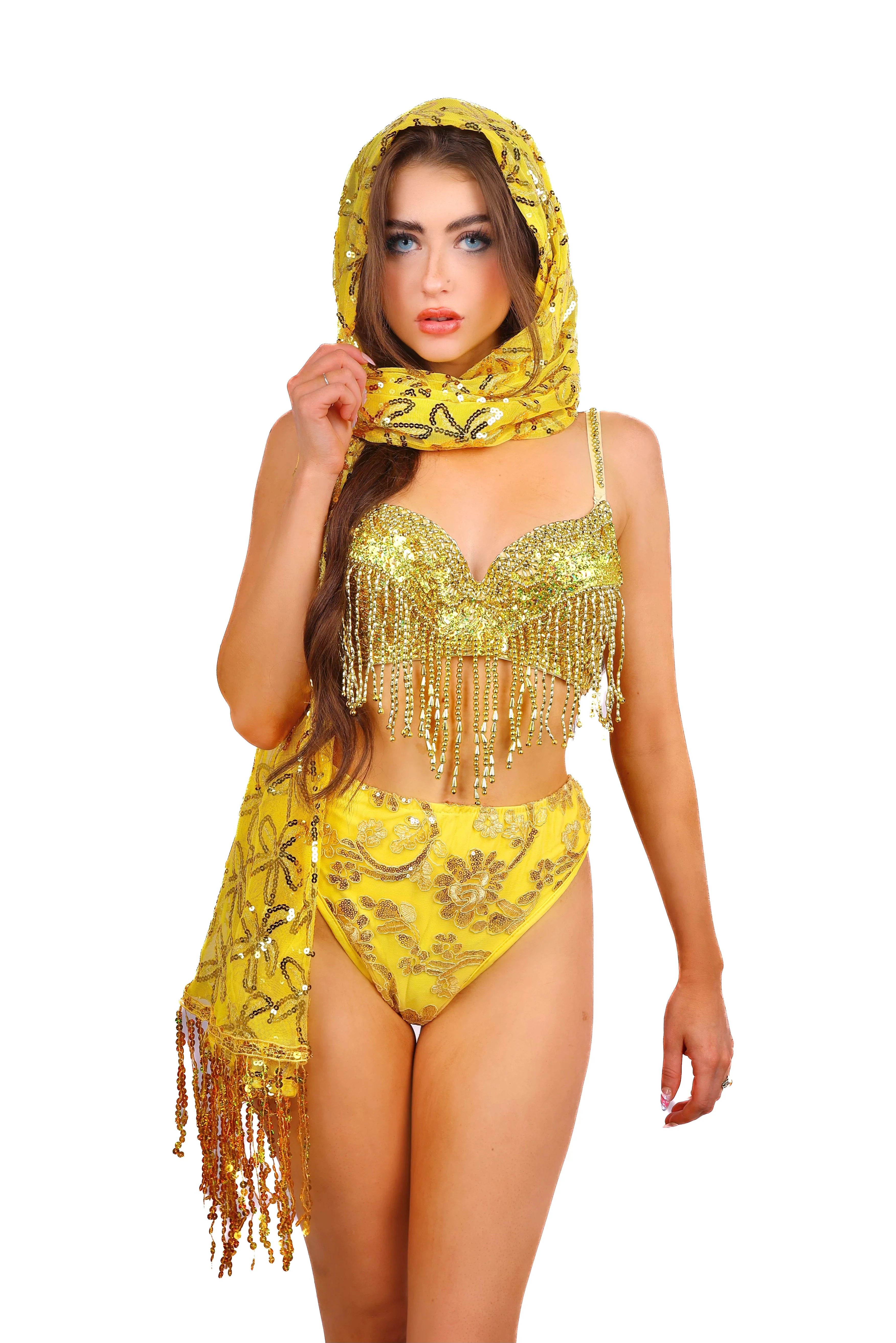 FULL OUTFIT- Gold Fantasy Goddess (3 pcs) - Image 4