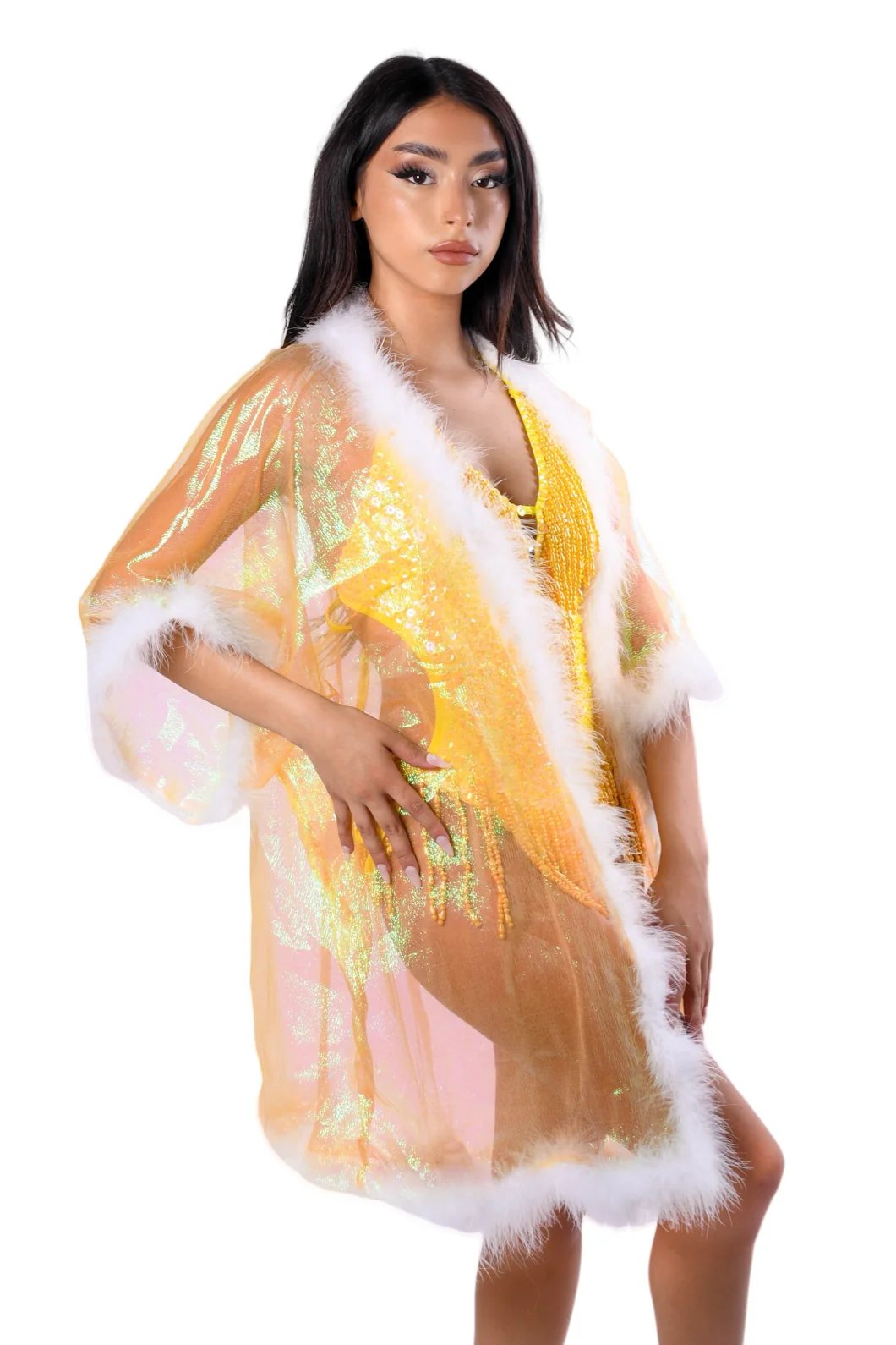 Fuzzy Kimono- Amber - Image 5
