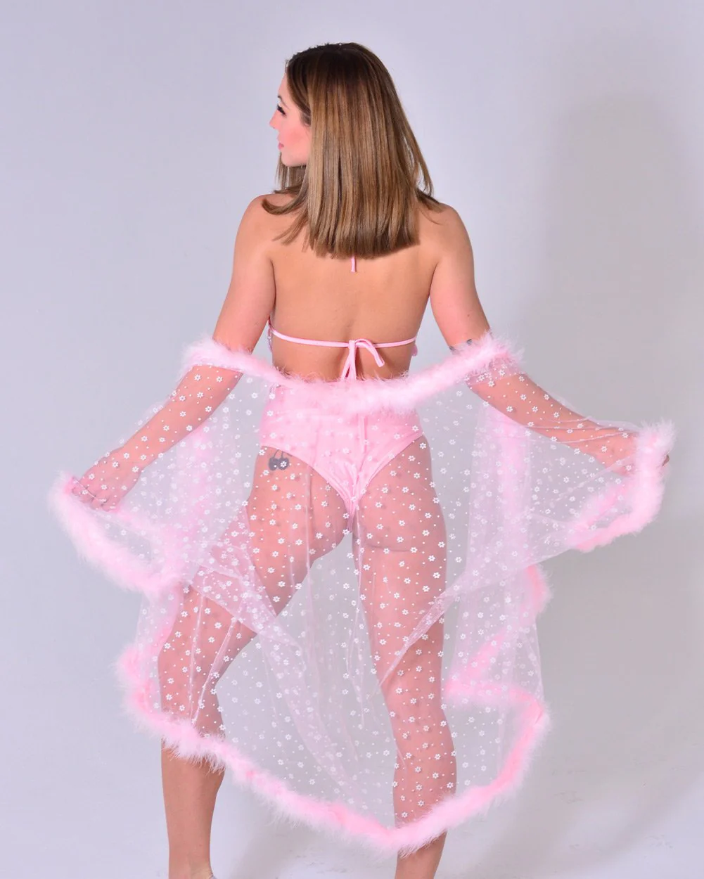 Fuzzy Kimono - Pink Blossom - Image 12