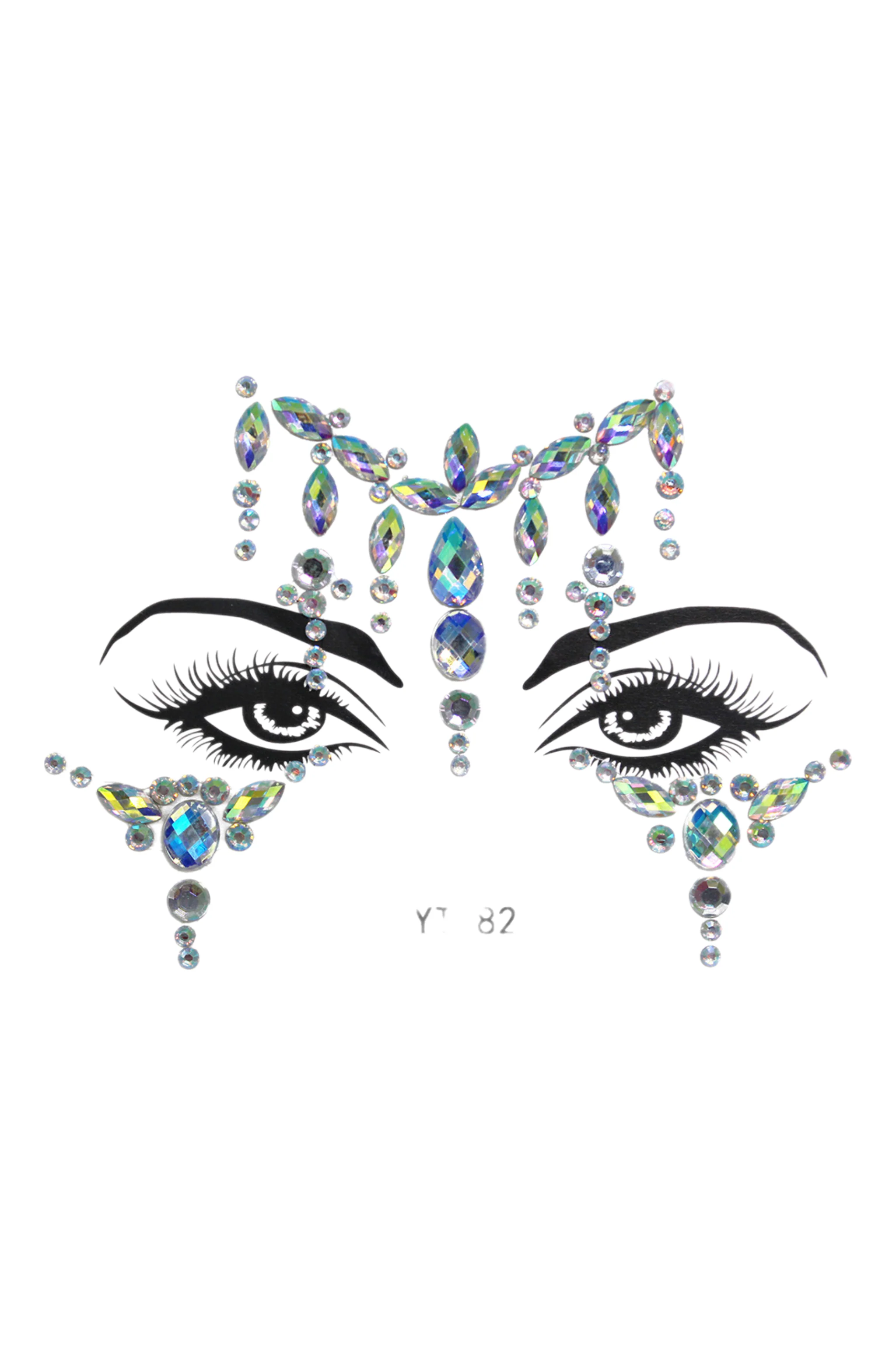 Goddess Rhinestone Crystal Face Jewels - Image 2