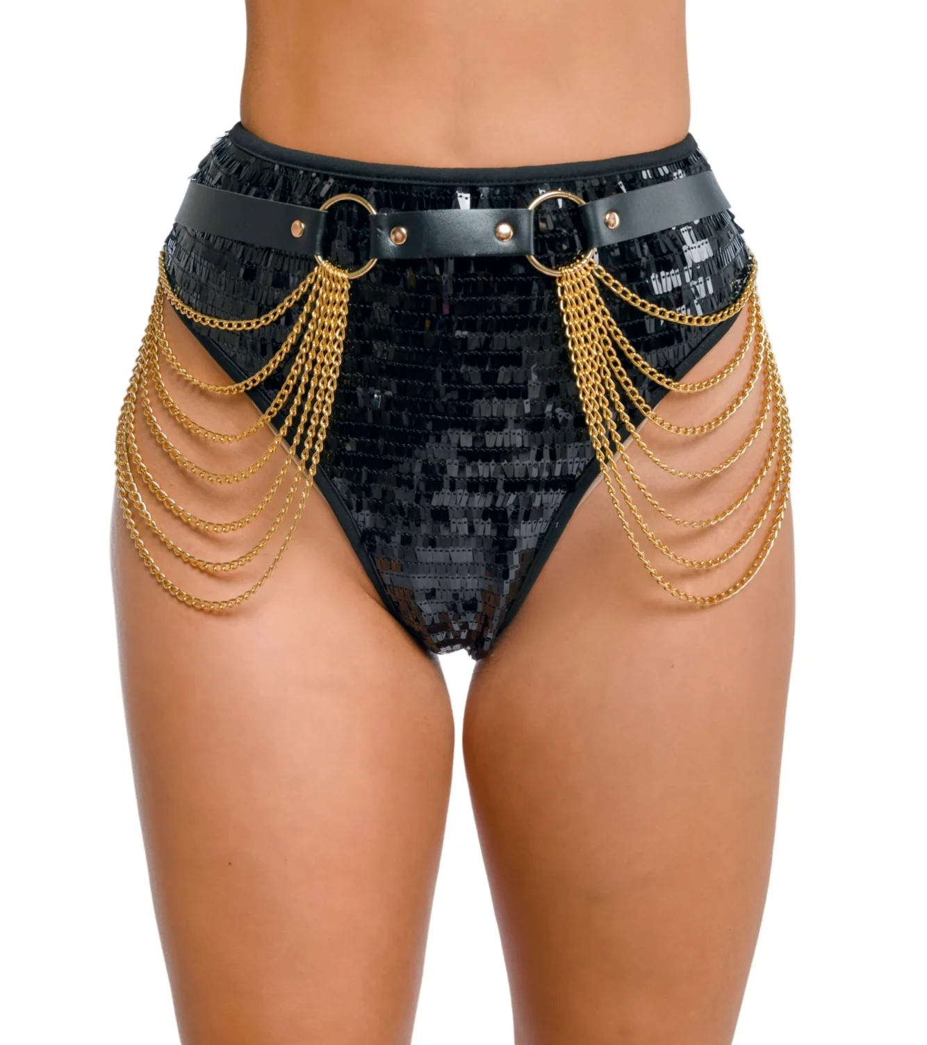Gold/ Black Harness Chain Set - Image 4