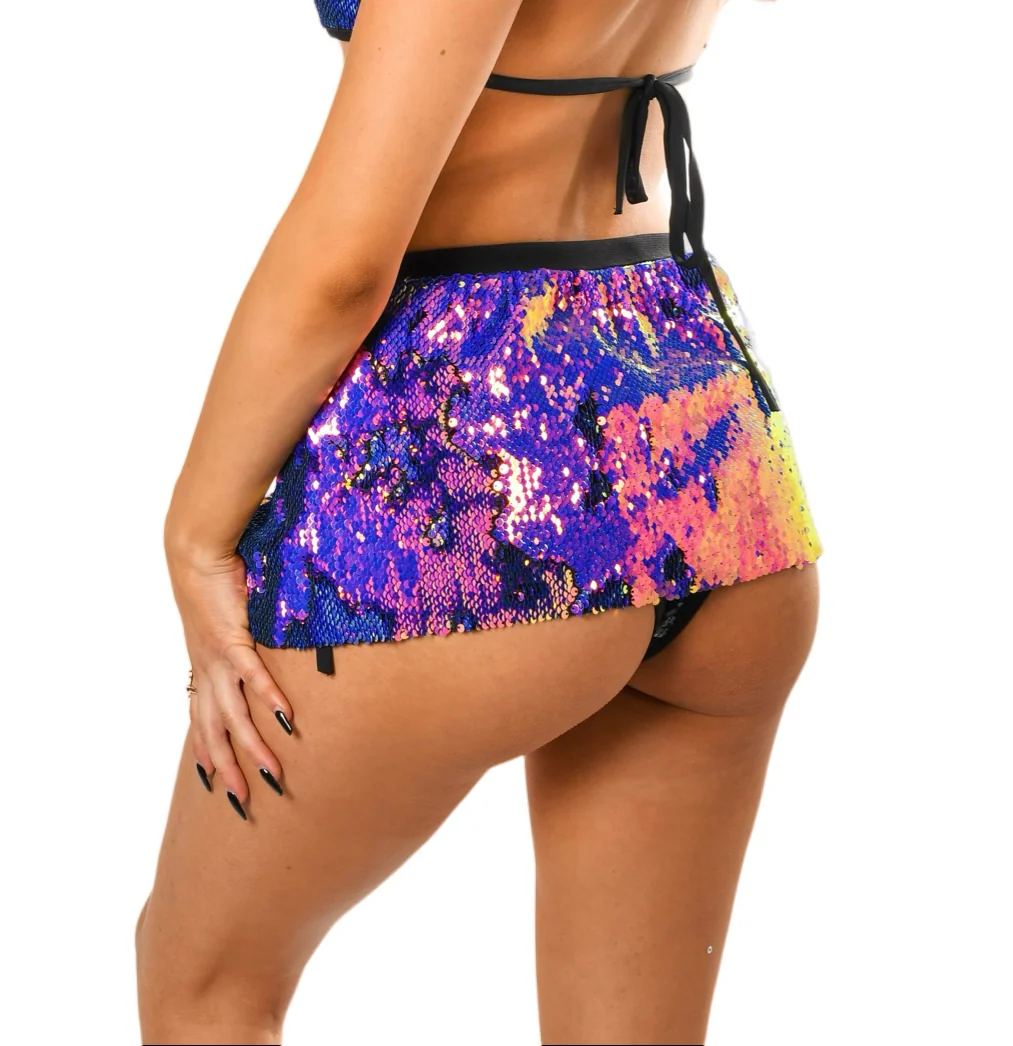 Gypsy Fuchsia Sequin Mini Skirt - Image 4