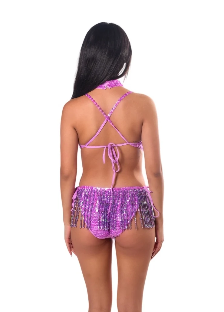 Hand Stitched Bodysuit- Lilac Dreams - Image 7