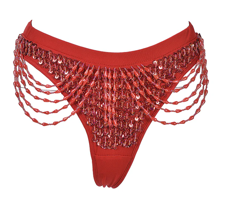 Hand Stitched Sequin Cheeky Bottoms- Valentine - Image 5