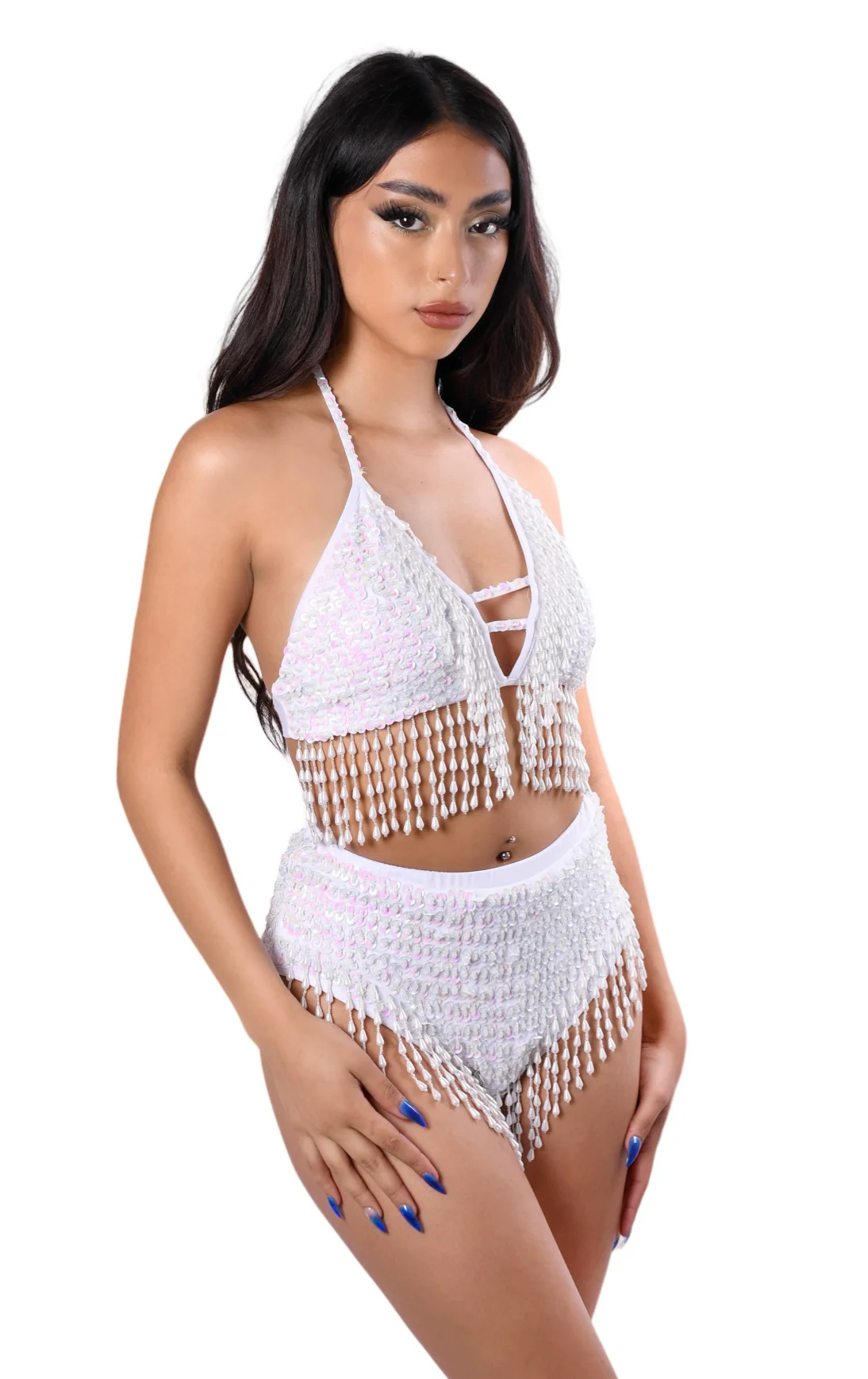Hand Stitched Sequin Bra Top-Techno Doll - Image 2