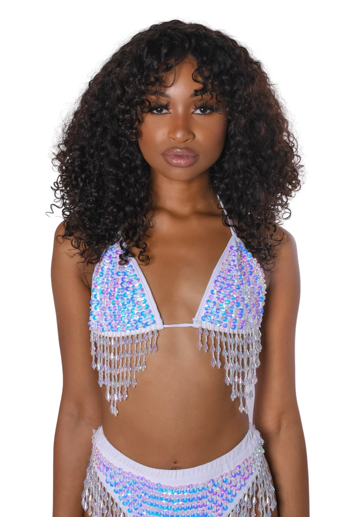 Hand Stitched Sequin Top- Ice Fairy - Image 4