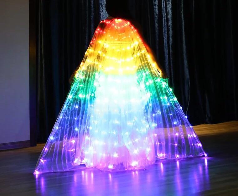 Handmade Rainbow LED Butterfly Wings (300 Lights, Batteries Not Included) - Image 3