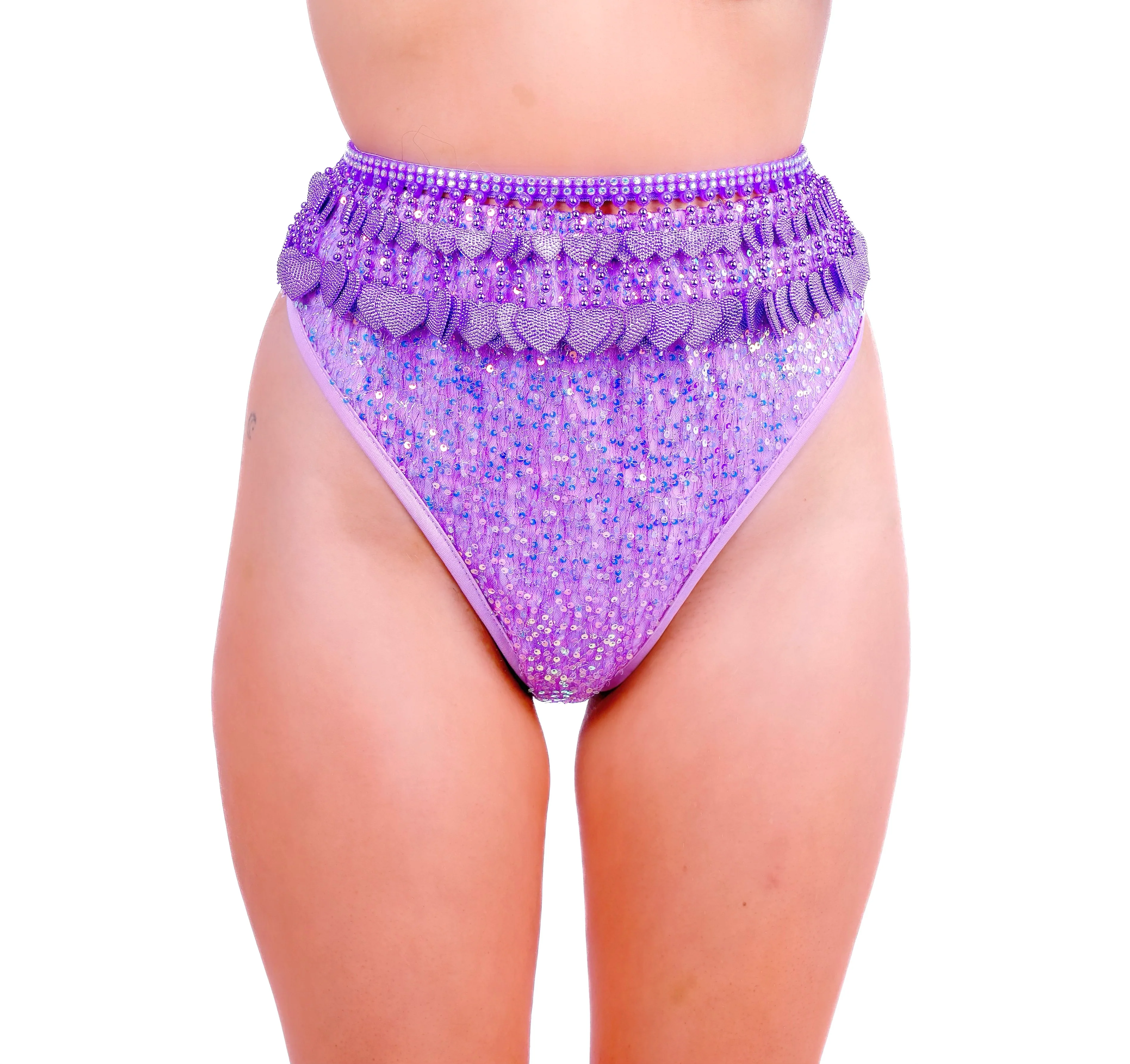 Lilac Heart Tassel Carnival Belt