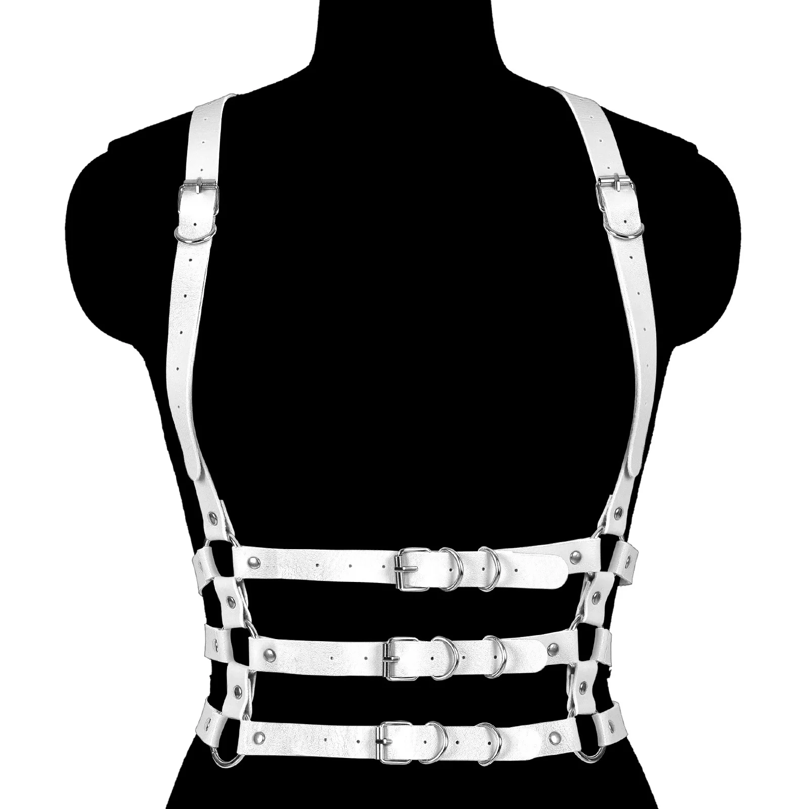 Starlit Vegan Leather Harness Top - Image 6