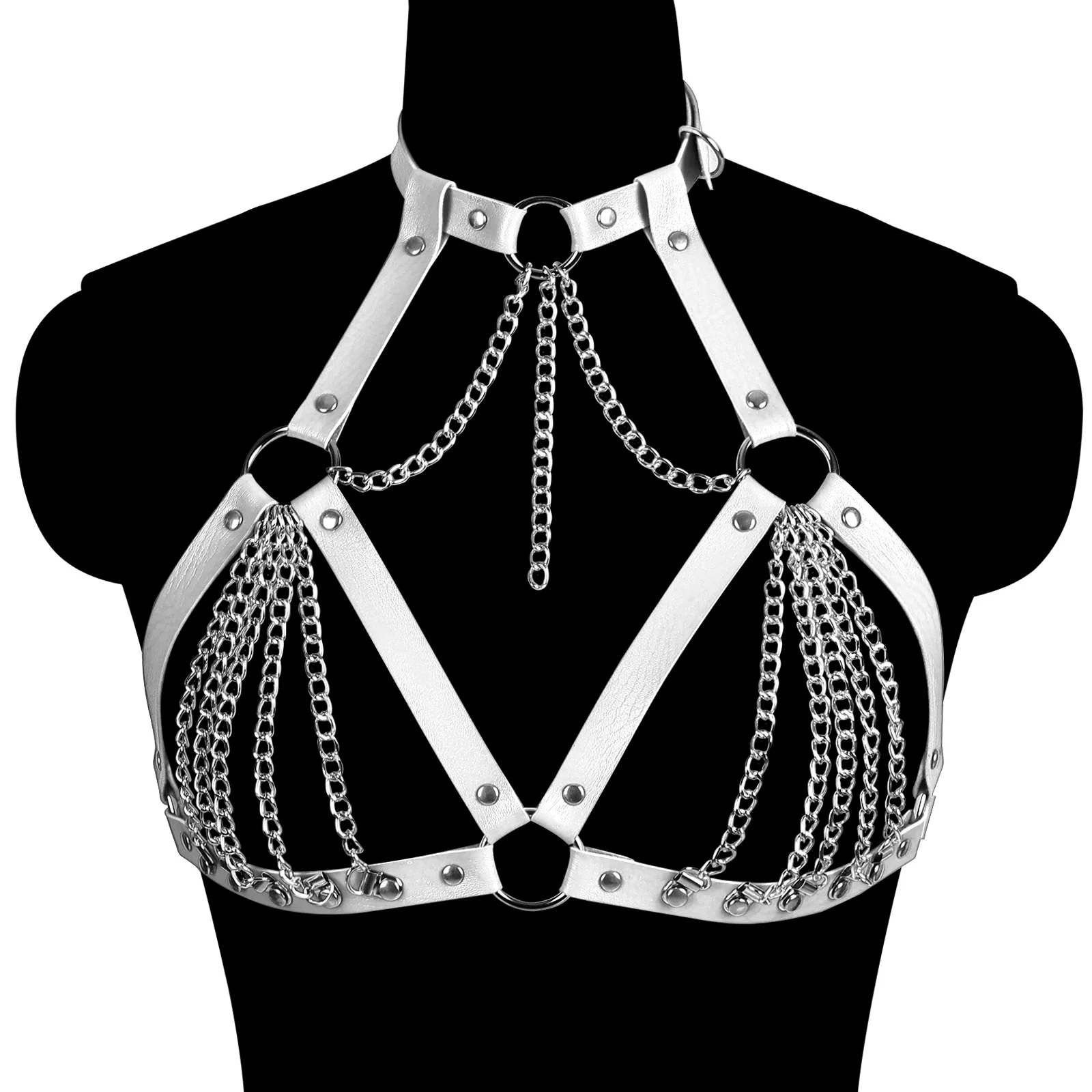 Luna Vegan Leather Harness Top - Image 4