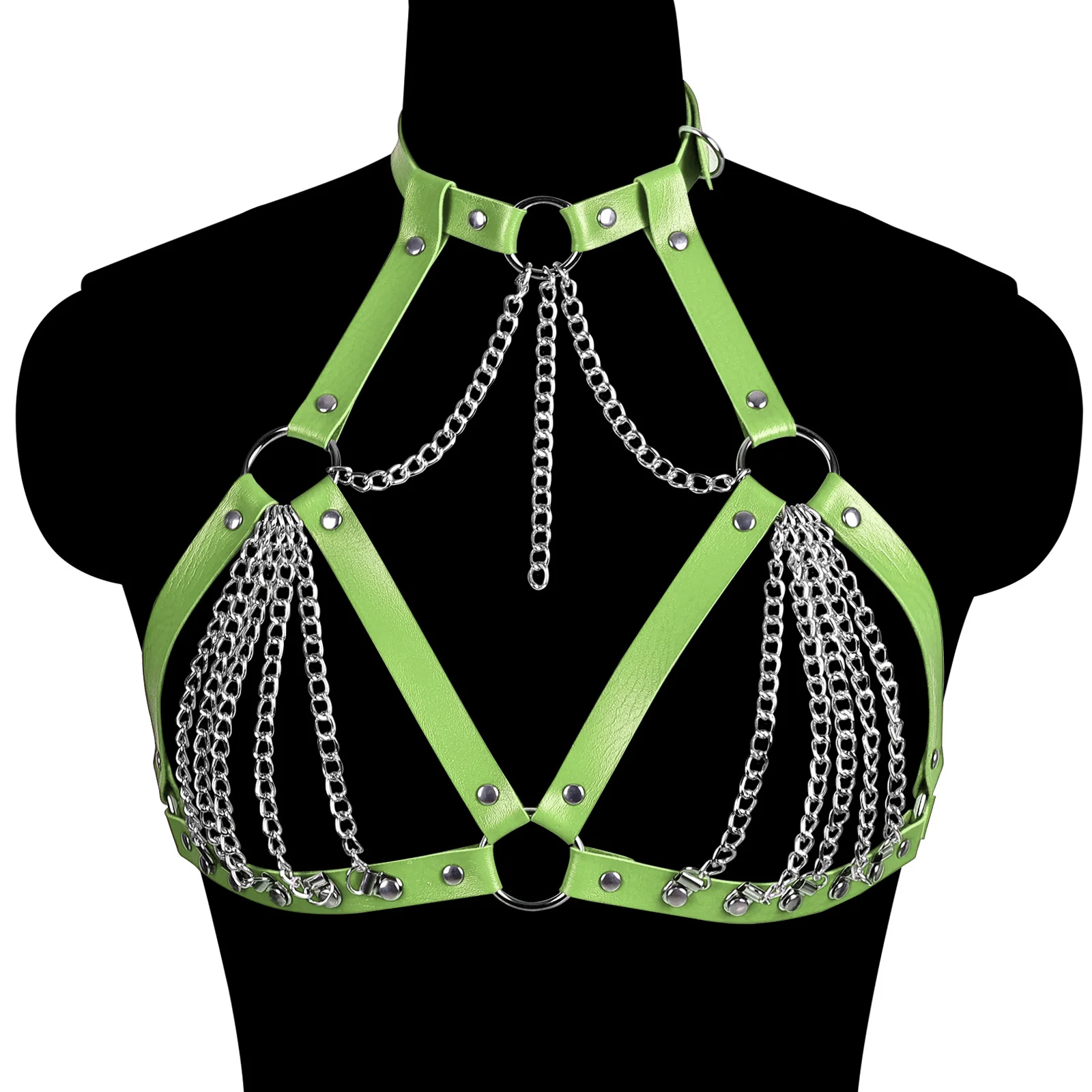 Luna Vegan Leather Harness Top - Image 6